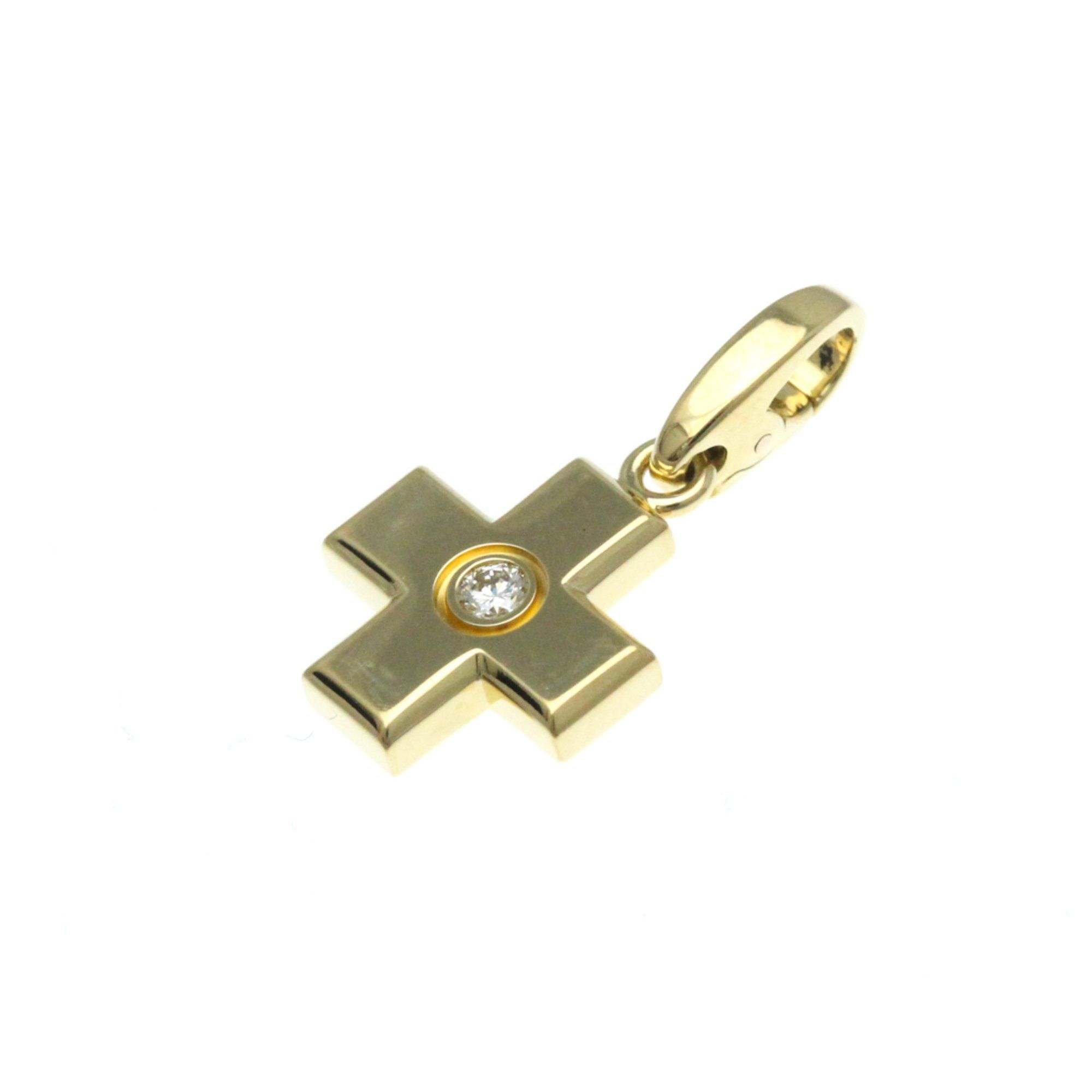 Cartier Cross 1P Diamond Charm Yellow Gold (18K) Diamond Men,Women Necklace (Gold)