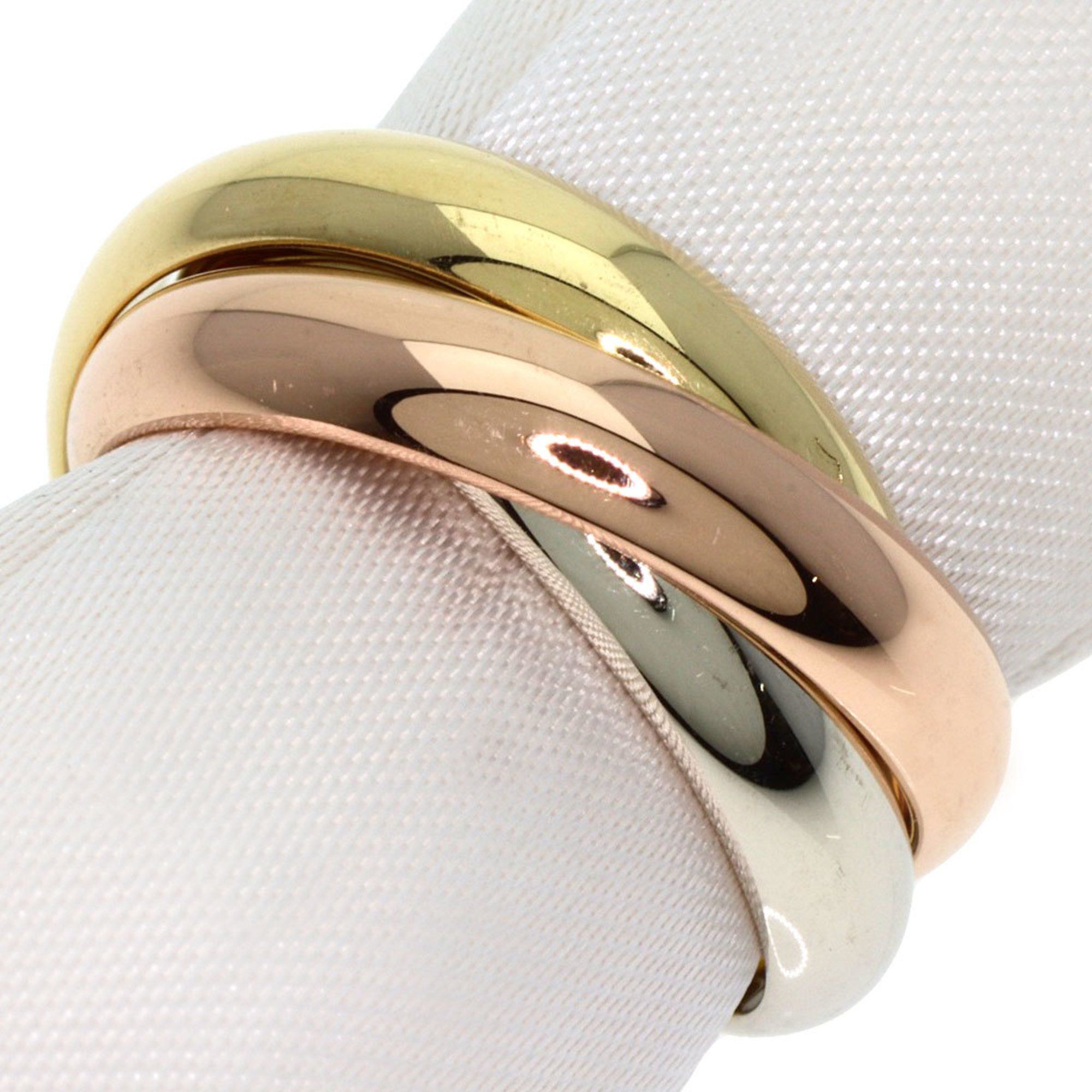 Cartier Trinity LM #50 Ring, K18 Yellow Gold, K18WG, K18PG, Women's, CARTIER