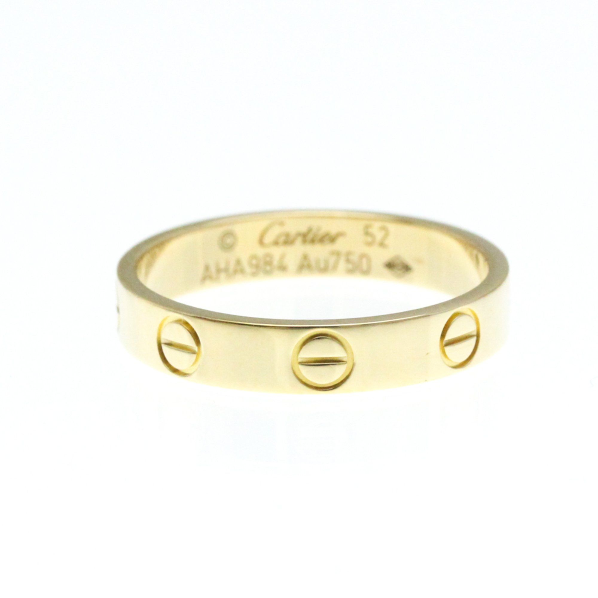 Cartier Mini Love Ring Yellow Gold (18K) Fashion No Stone Band Ring Gold