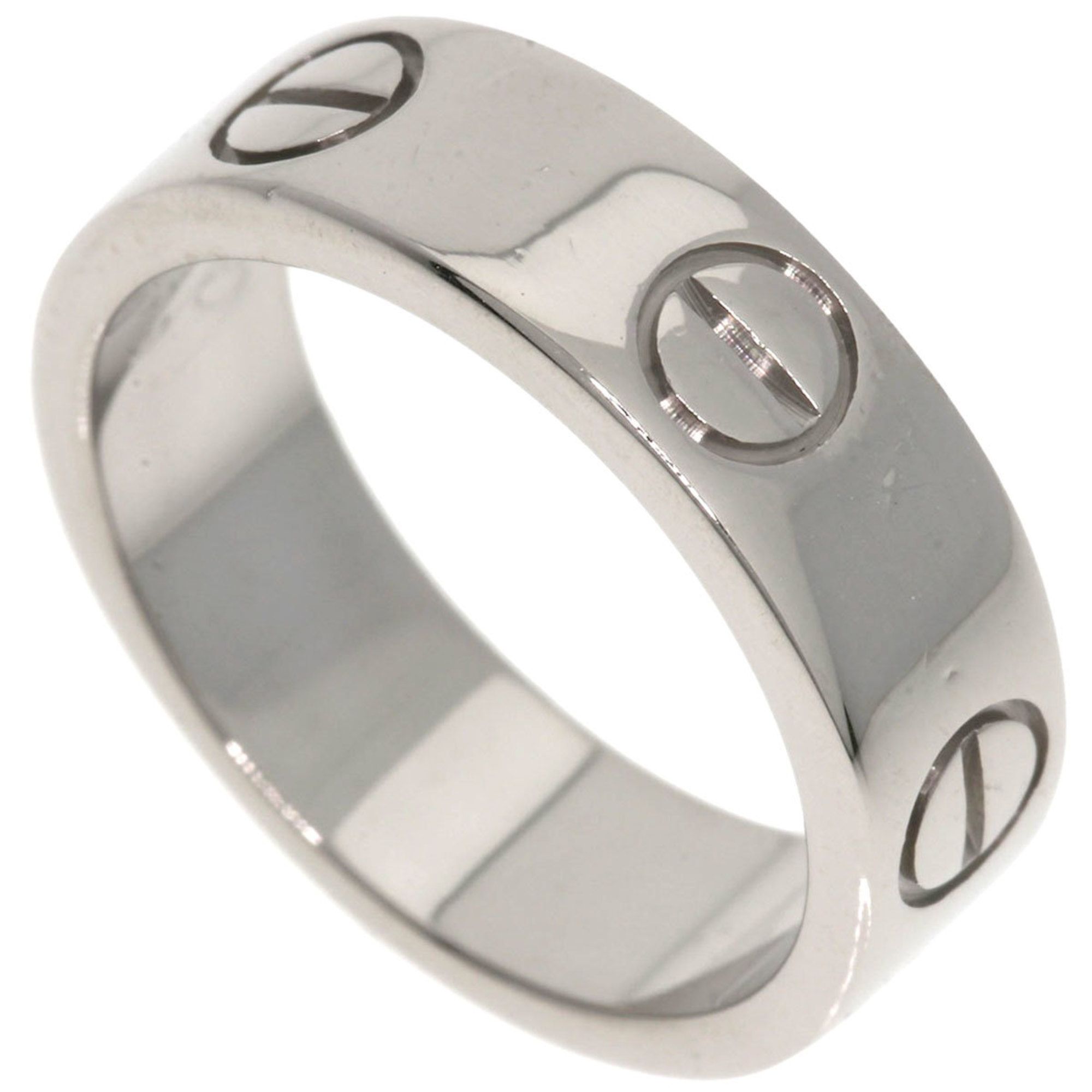 Cartier Love Ring #50 18K White Gold Women's CARTIER
