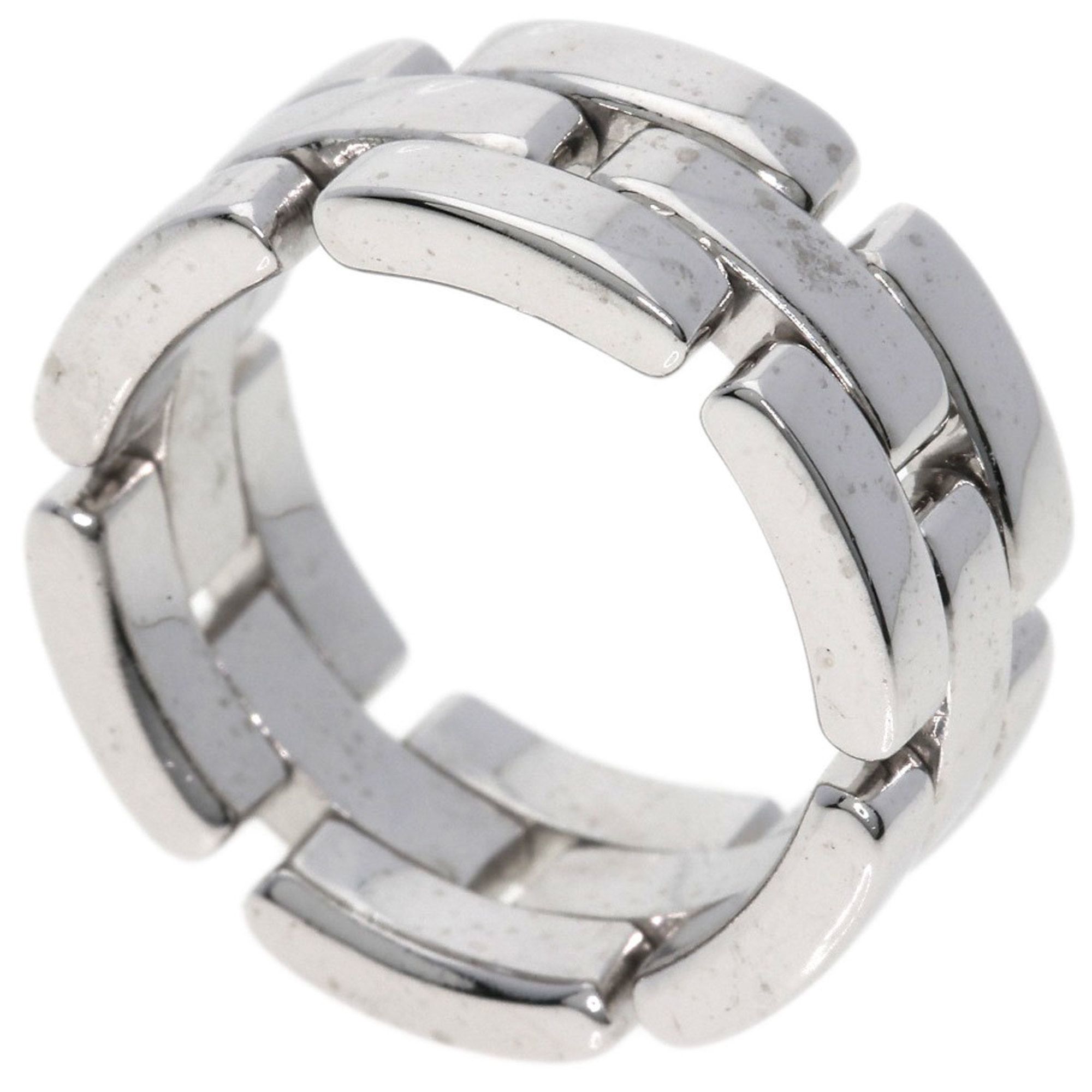 Cartier Panthere 3 Row #48 Ring 18K White Gold Women's CARTIER
