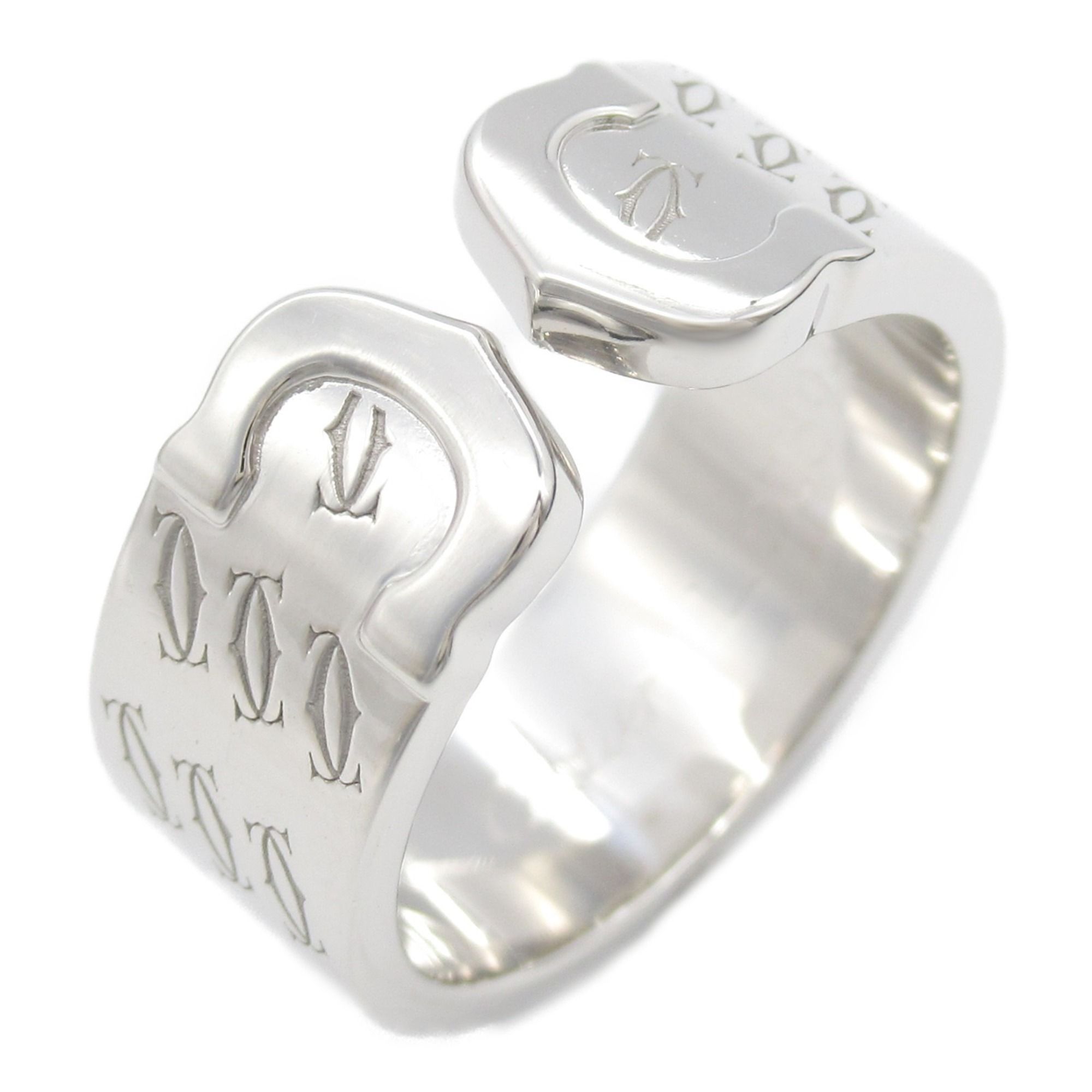 Cartier C2 Ring 2000 Xmas Limited Edition 18KWG (White Gold) Men's Women's Silver