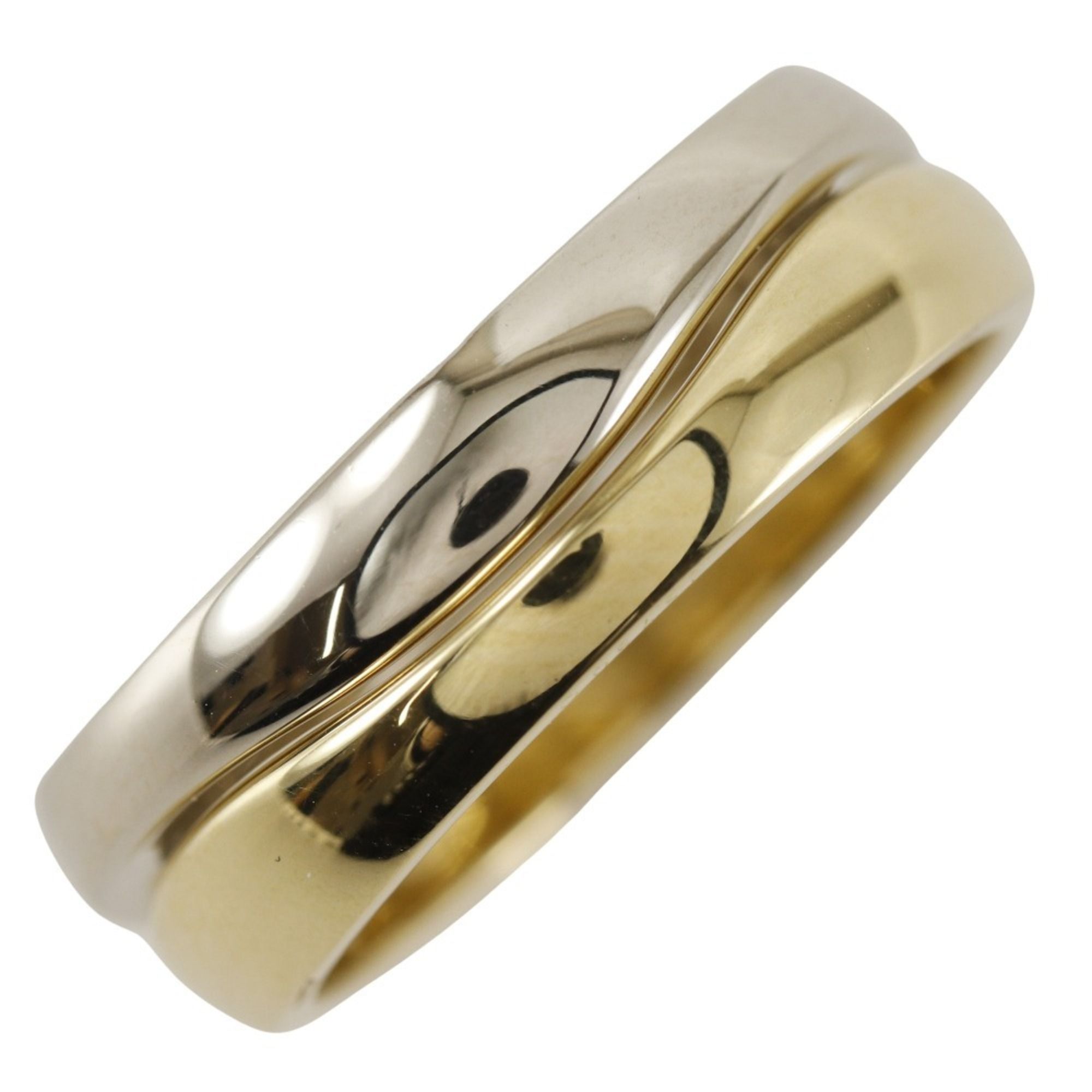 Cartier Love Milling Size 9.5 Ring Set of 2 18K Yellow Gold x White Approx. 5.6g Women's