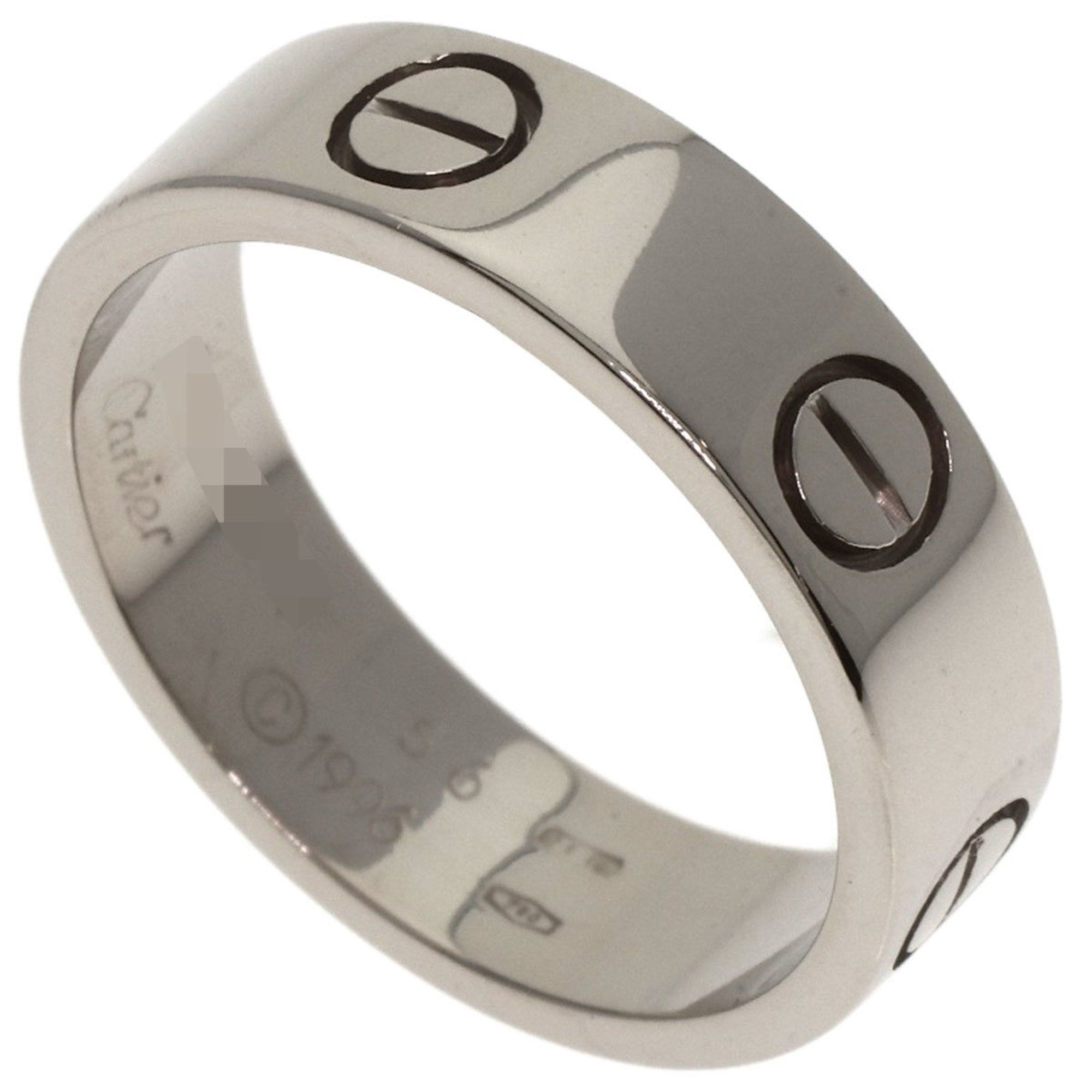 Cartier Love Ring #56 18K White Gold Women's CARTIER