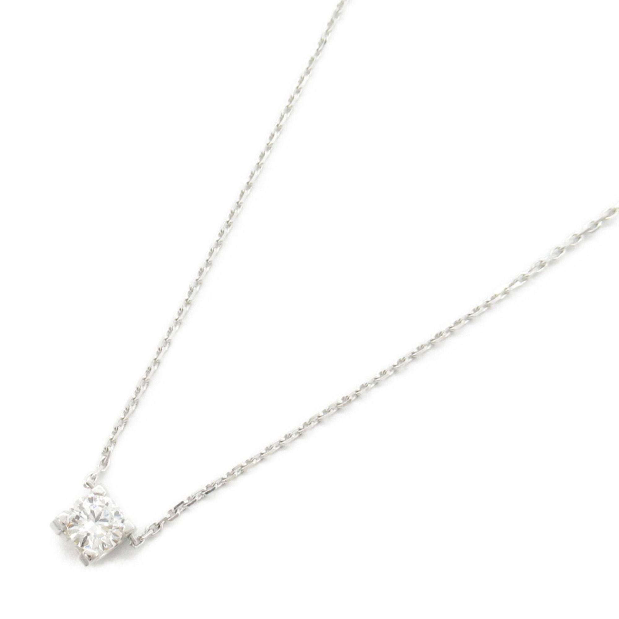 CARTIER C Deux Necklace 18KWG (White Gold) Diamond Ladies Clear