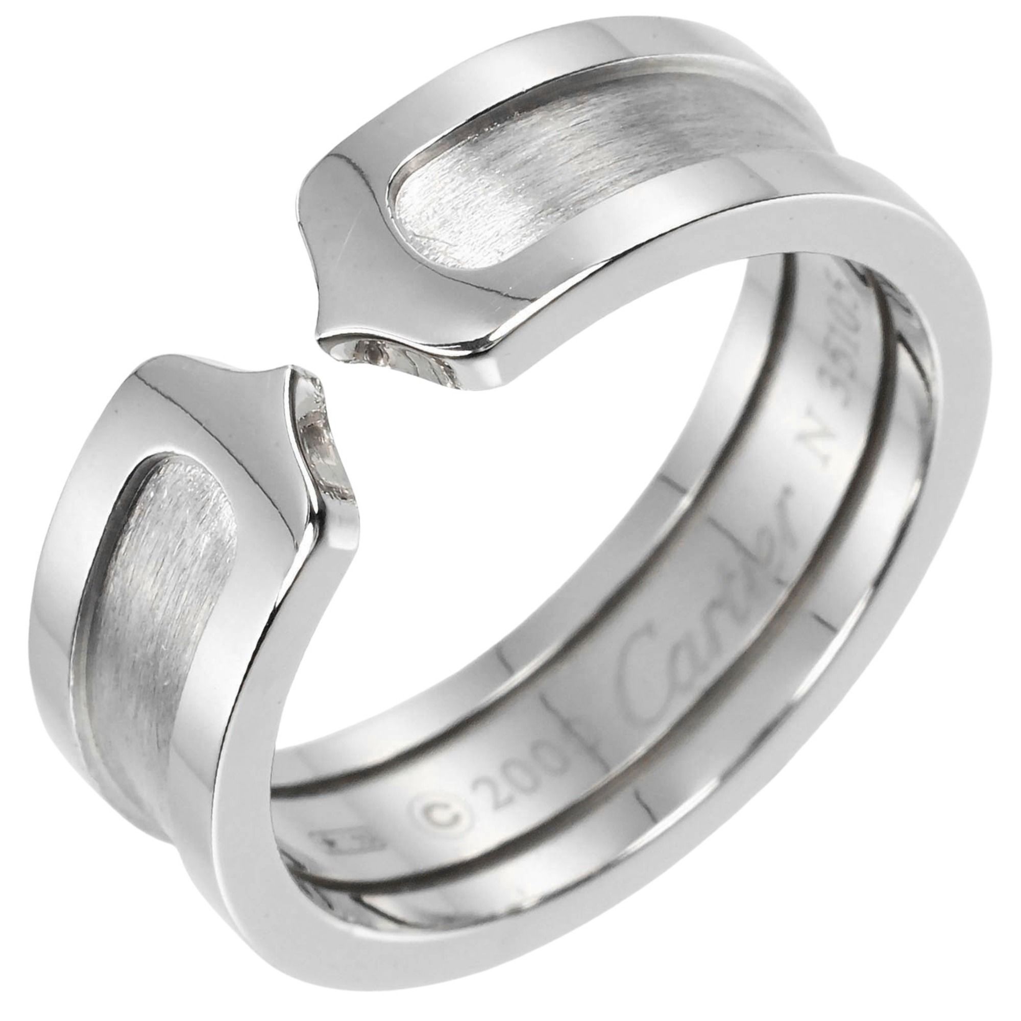 Cartier 2C size 13.5 ring, 18K white gold, approx. 7.86g