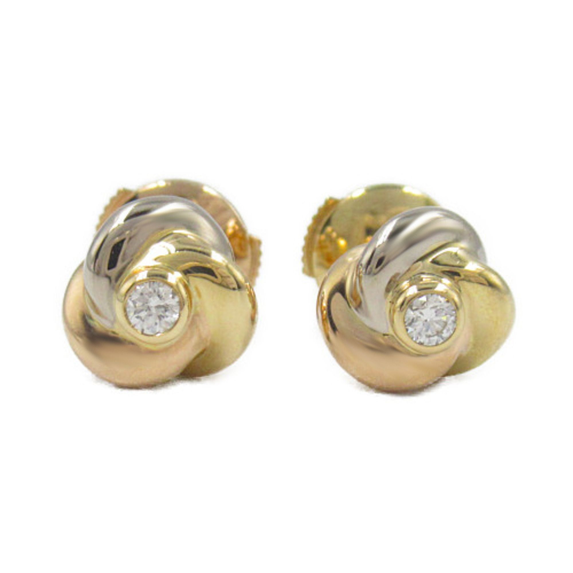 CARTIER Trinity Earrings Diamond 18K (Yellow Gold) 18KWG (White 18KPG (Pink Ladies Clear