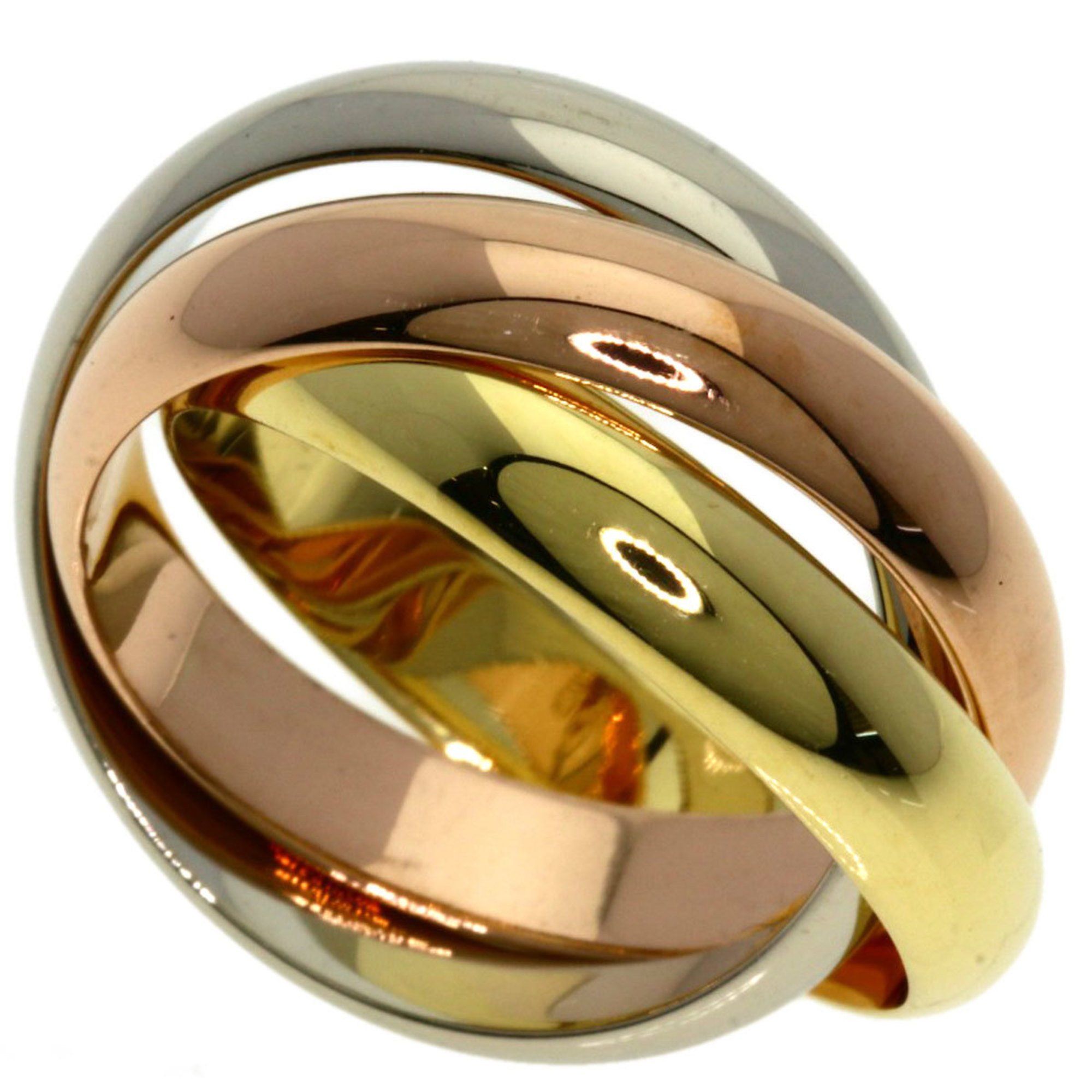 Cartier Trinity #50 Ring, K18 Yellow Gold, K18WG, K18PG, Women's, CARTIER