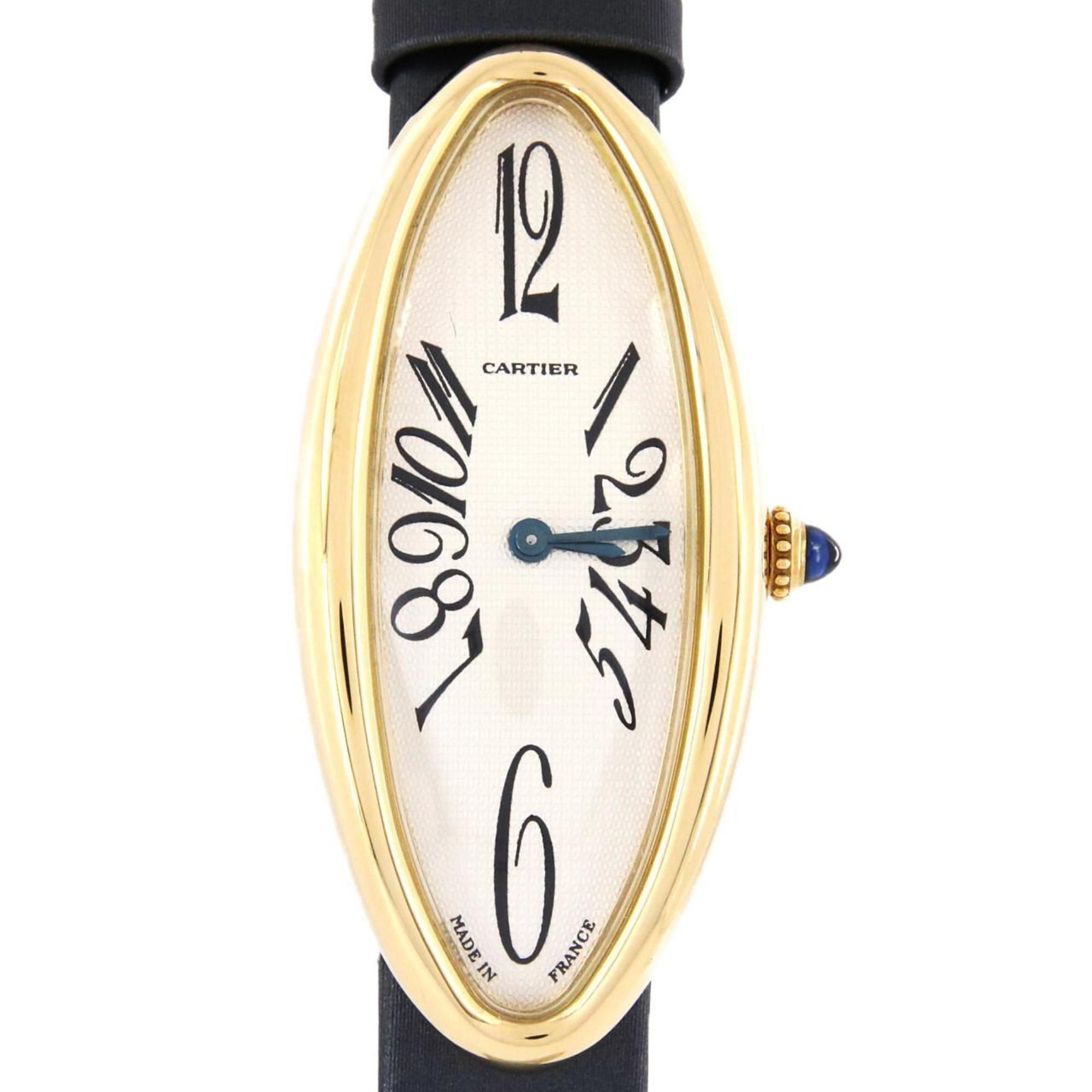 ** LOT WITHDRAWN ** Cartier Baignoire Allongee MM YG W1534636 Wristwatch Quartz ** LOT WITHDRAWN **