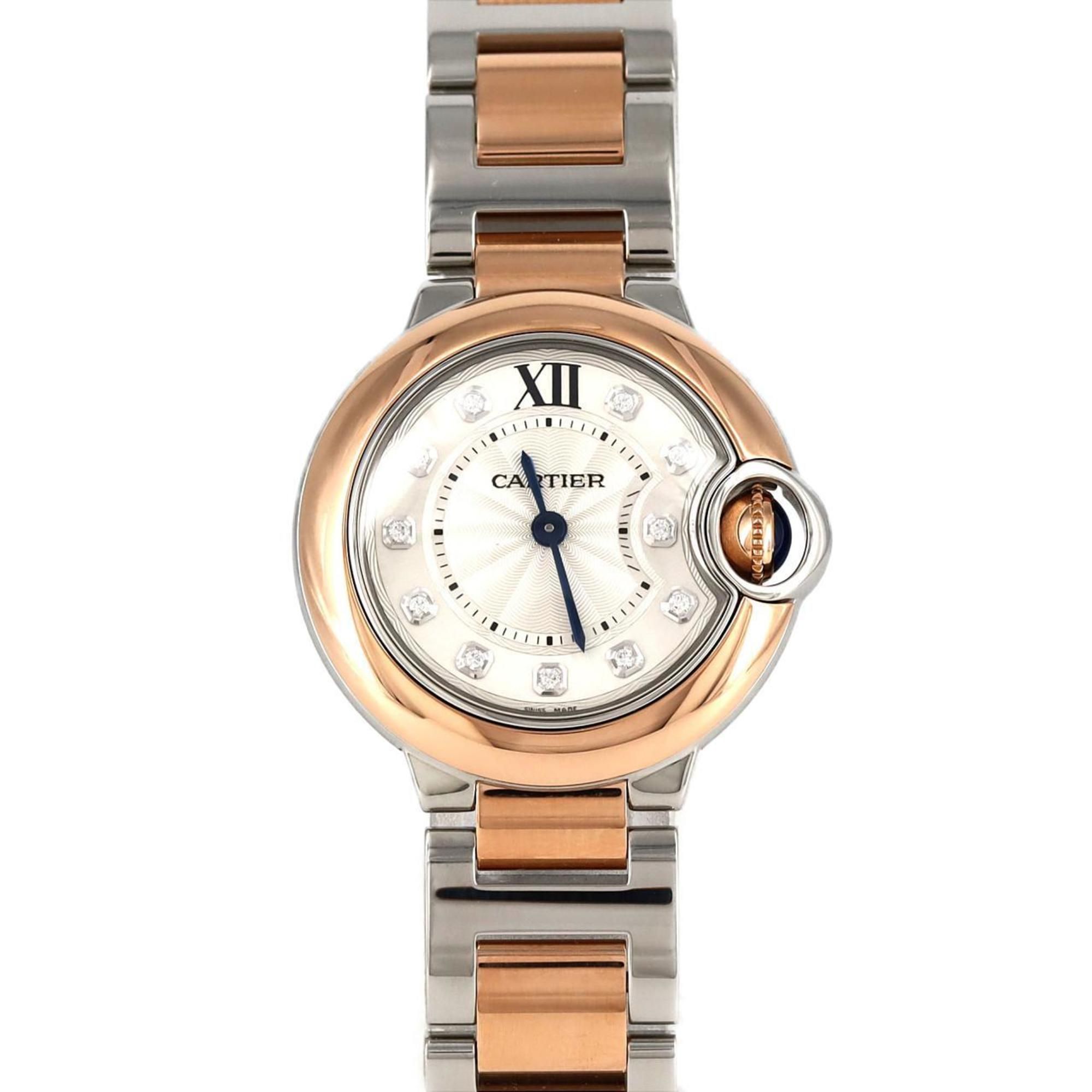 Cartier Ballon Bleu SM PG Combi 11P W3BB0005 SSxPG Wristwatch Quartz