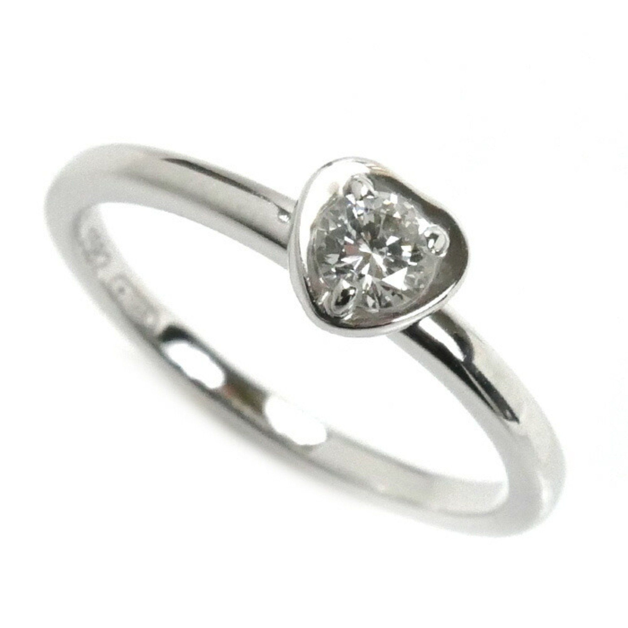 CARTIER Cartier 18KWG White Gold Diamant Léger Ring Diamond Size 10 50 2.4g Women's