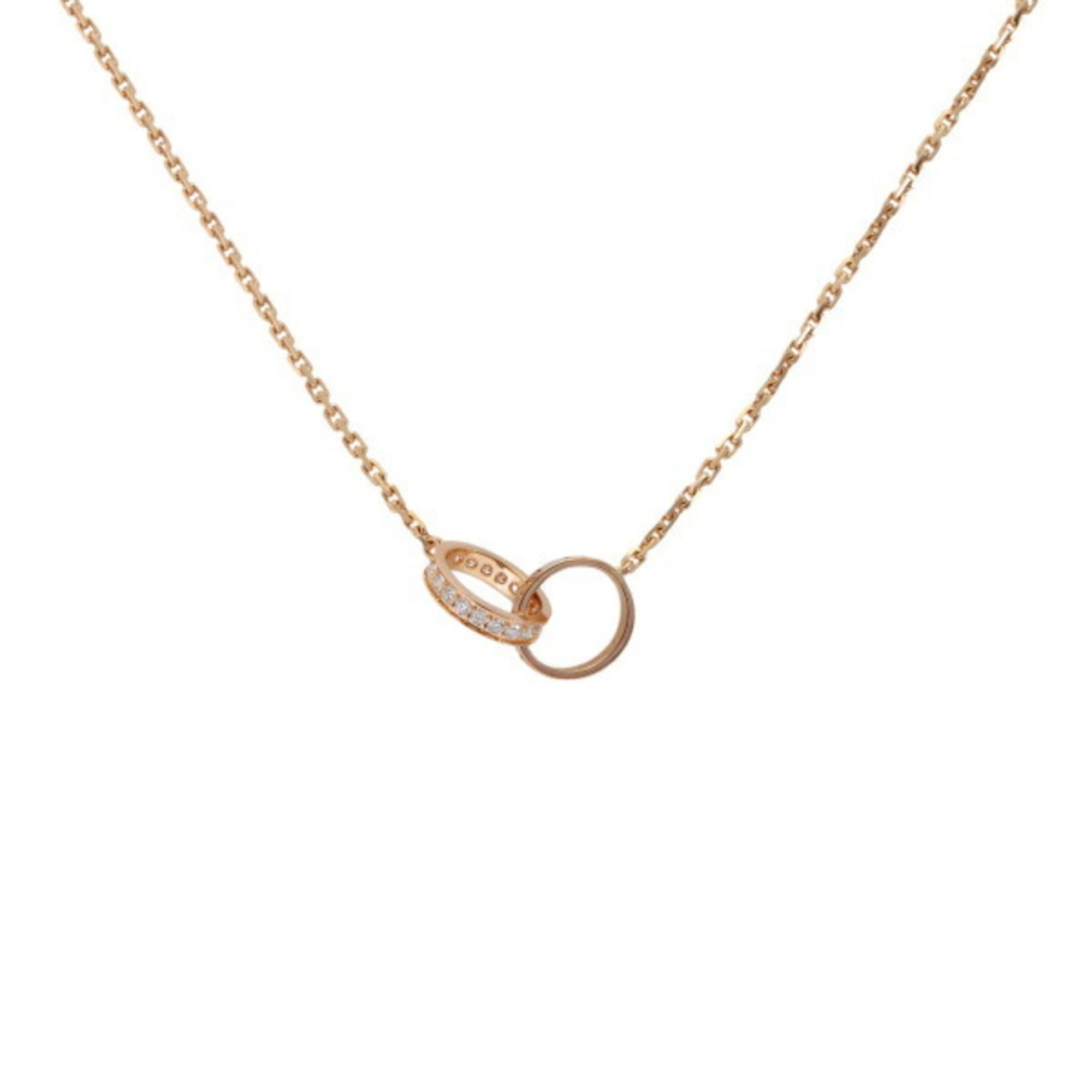Cartier Love Semi-Pavé 18K Pink Gold Necklace