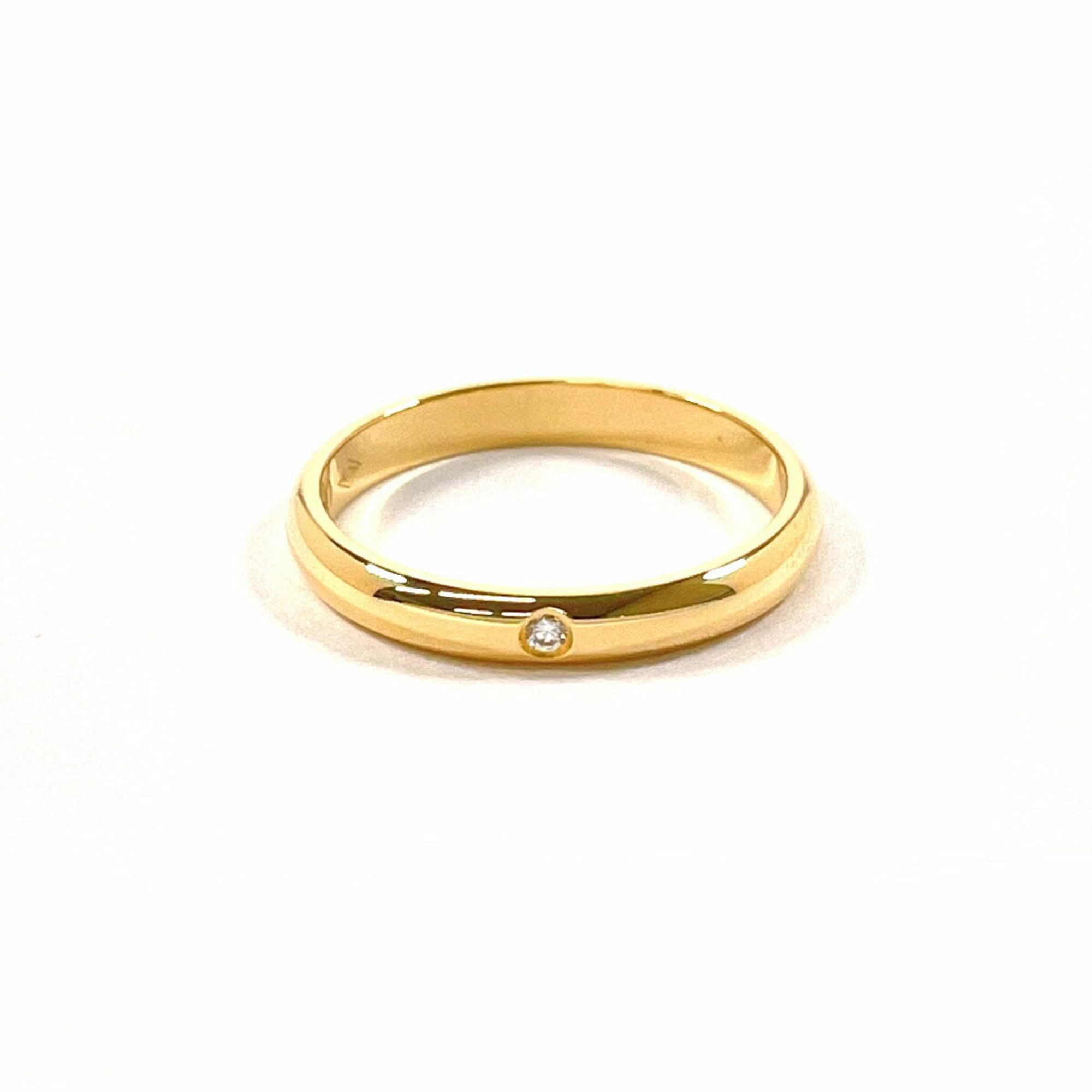 CARTIER 1895 Wedding Ring, 18K Yellow Gold/Diamond, 8.5 Gold, YHB628 Engraved, Women's