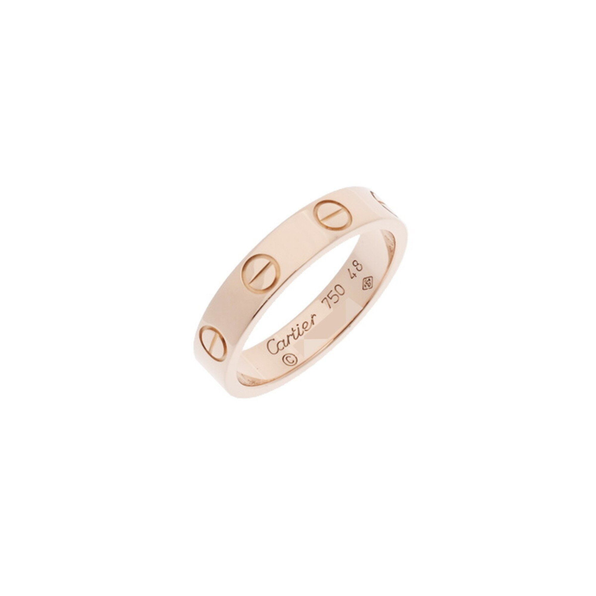 CARTIER Cartier Mini Love #48 size 8 ladies K18 pink gold ring
