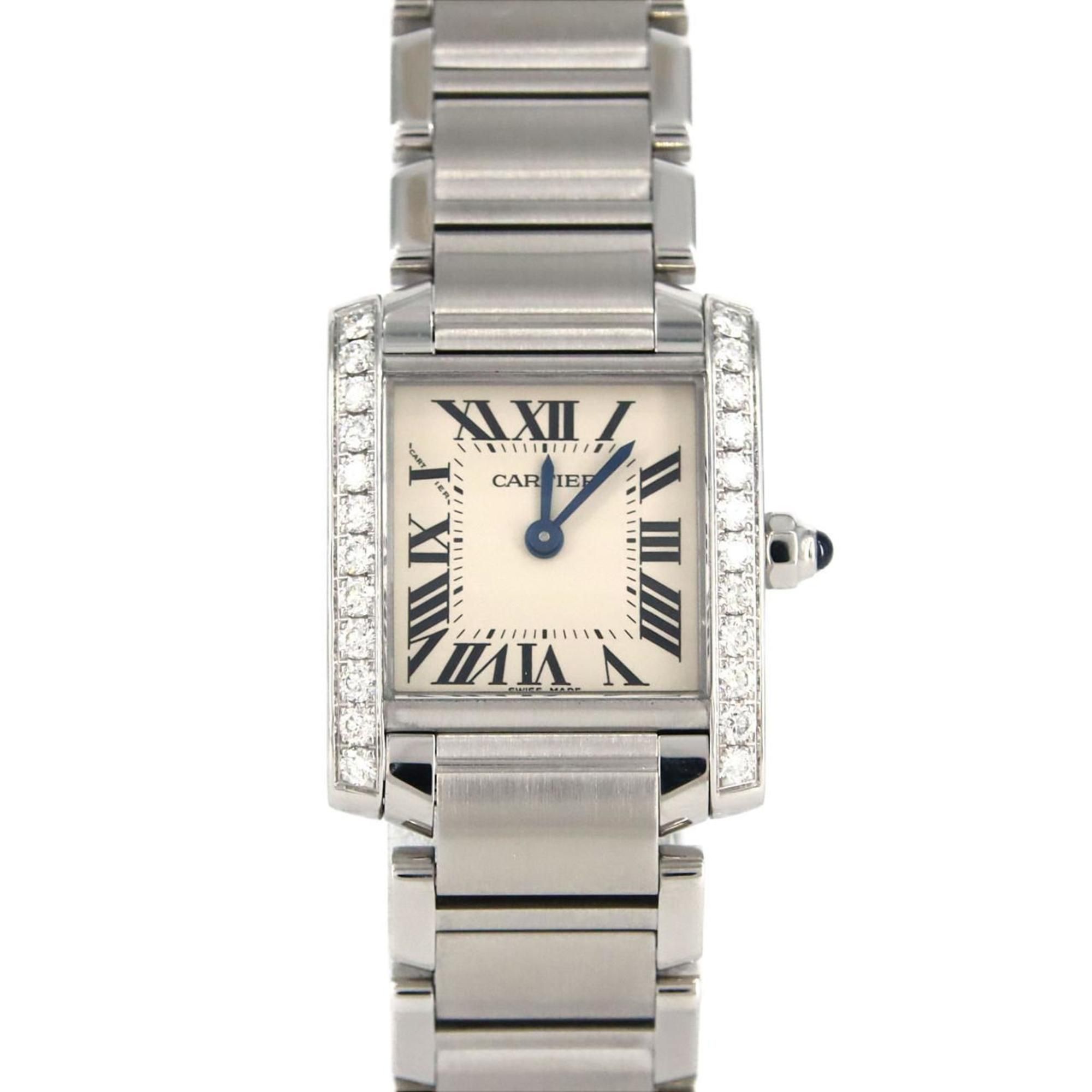 Cartier Tank Francaise SM D W4TA0008 SS Wristwatch Quartz