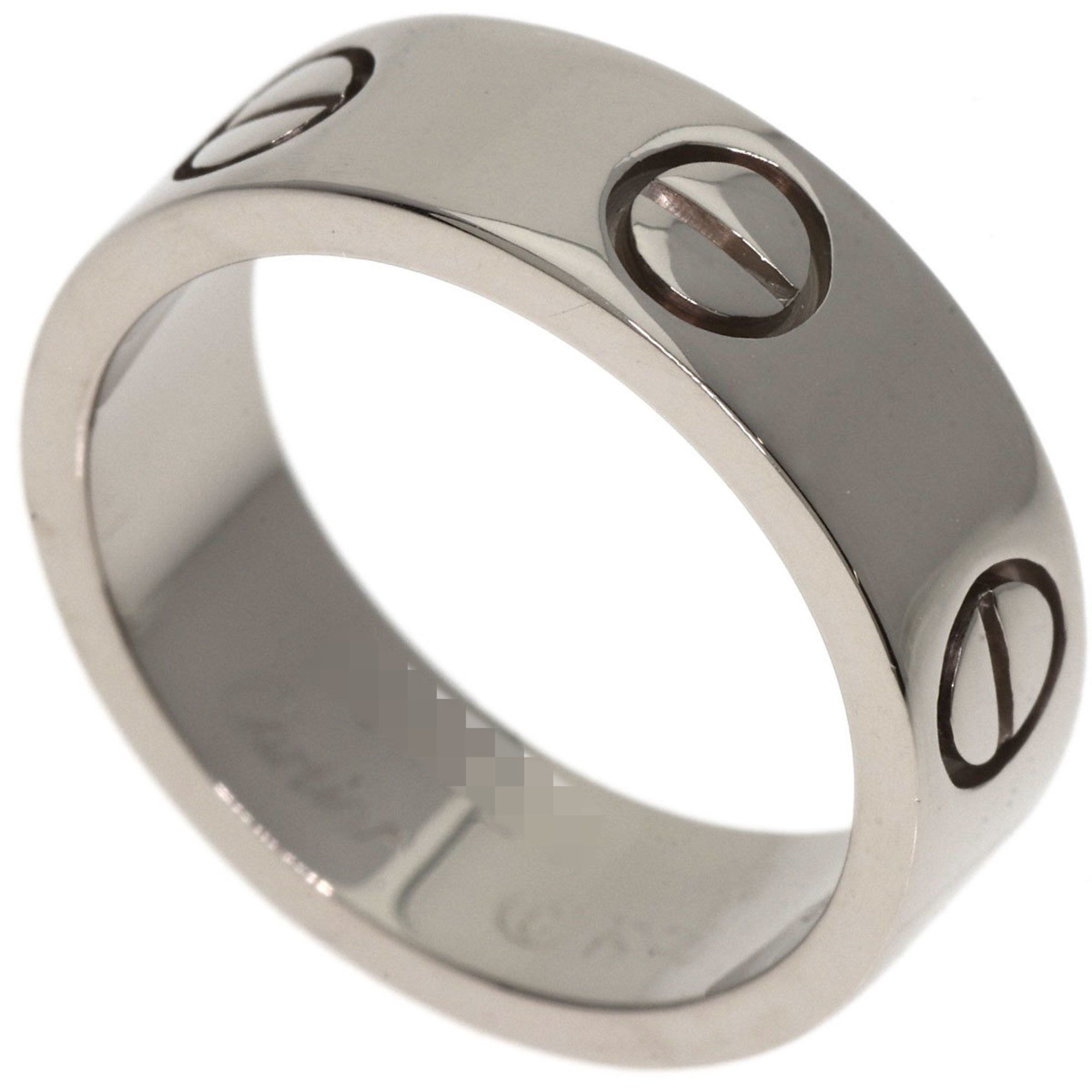 Cartier Love Ring #48 Ring, K18 White Gold, Women's CARTIER