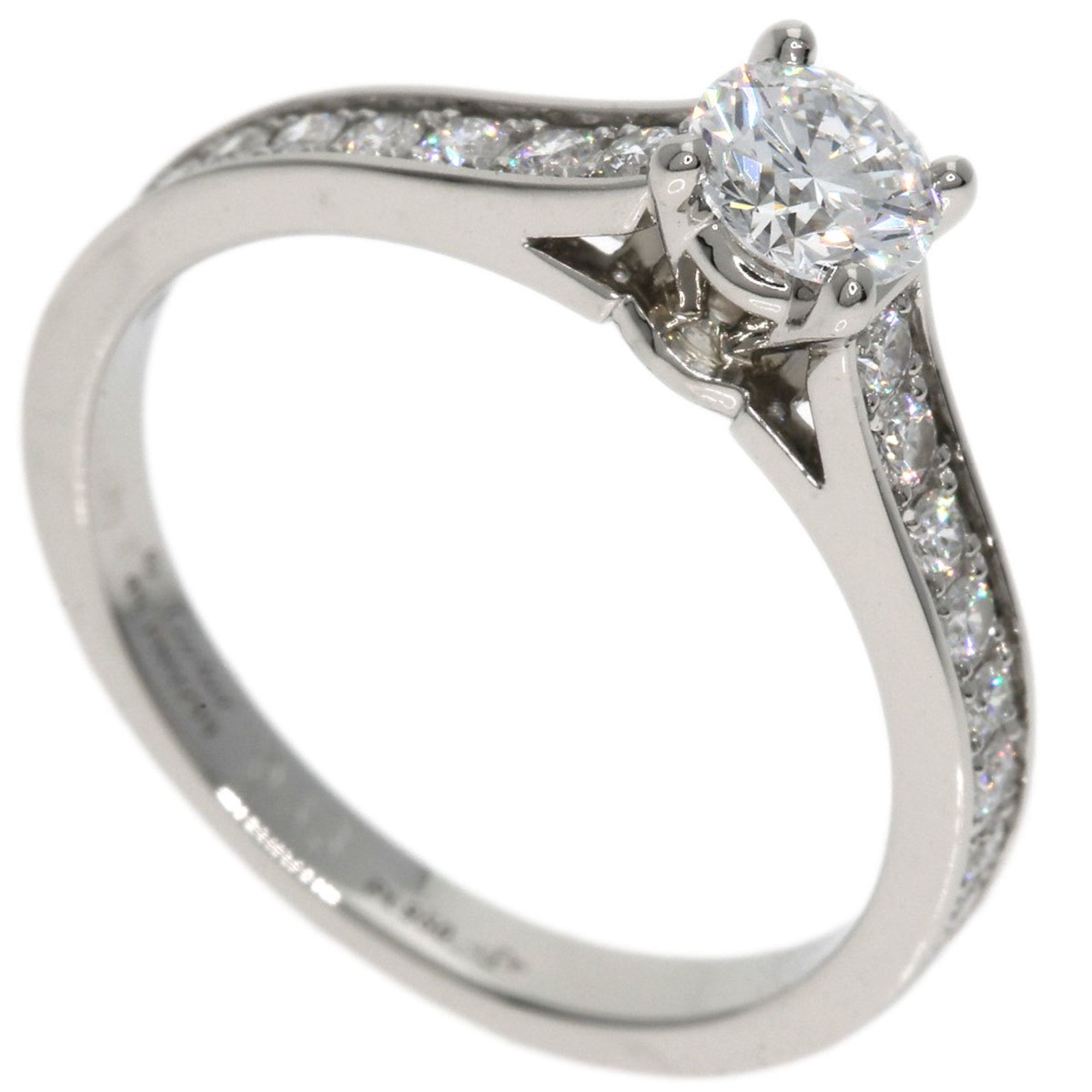 Cartier Solitaire Diamond #49 Ring Platinum PT950 Women's CARTIER