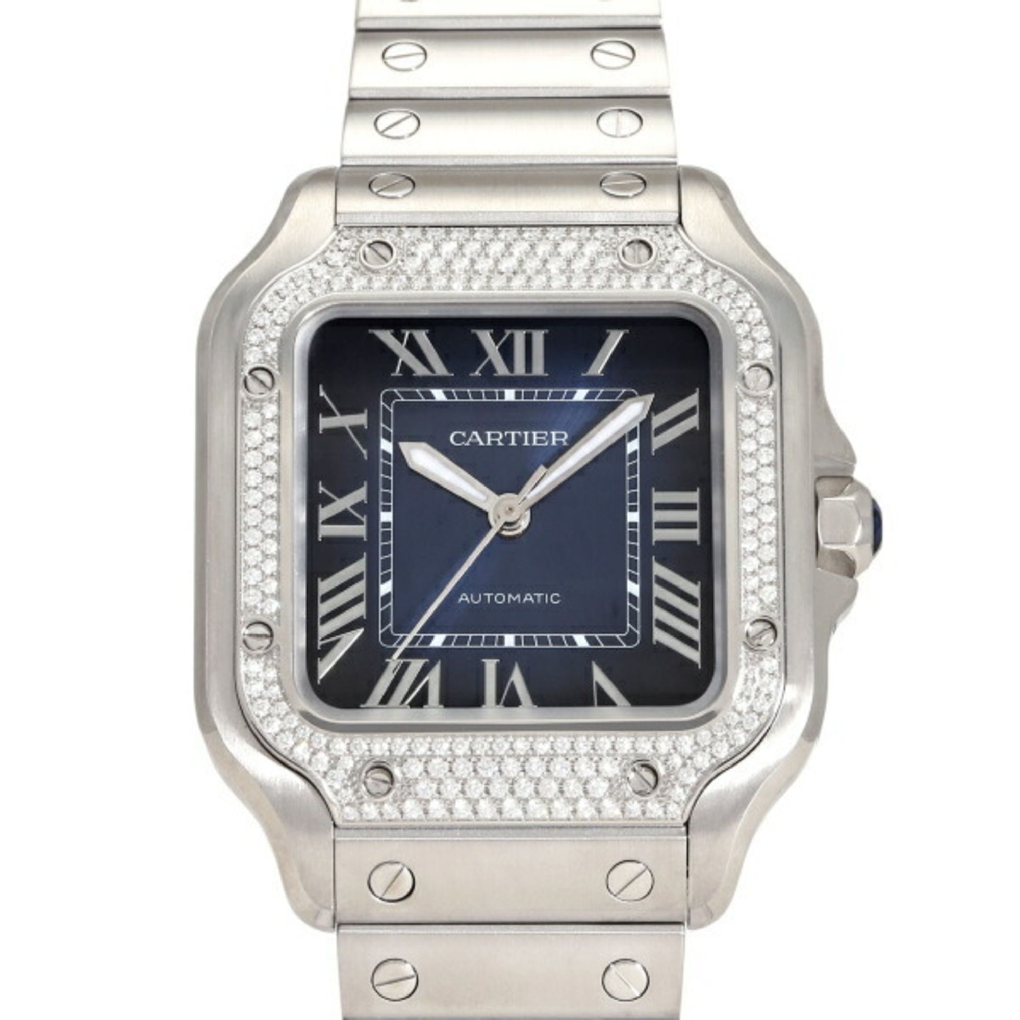 Cartier Santos Do Watch MM W4SA0006 Blue Dial Men's __
