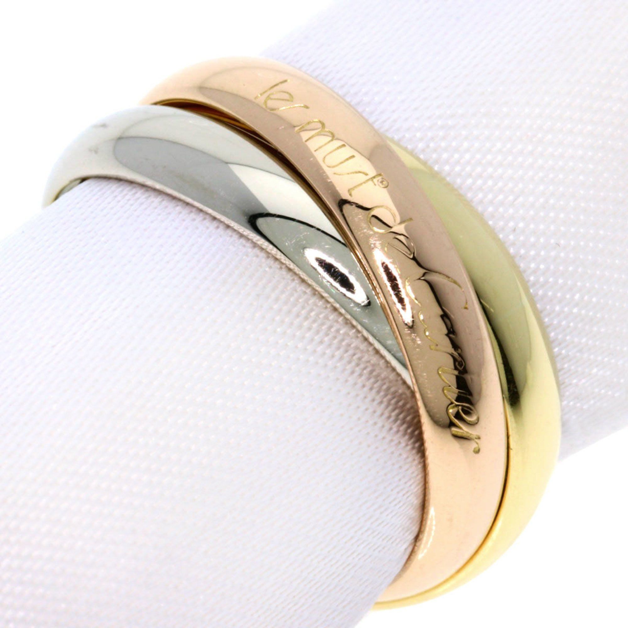 Cartier Trinity #52 Ring, K18 Yellow Gold, K18WG, K18PG, Women's, CARTIER