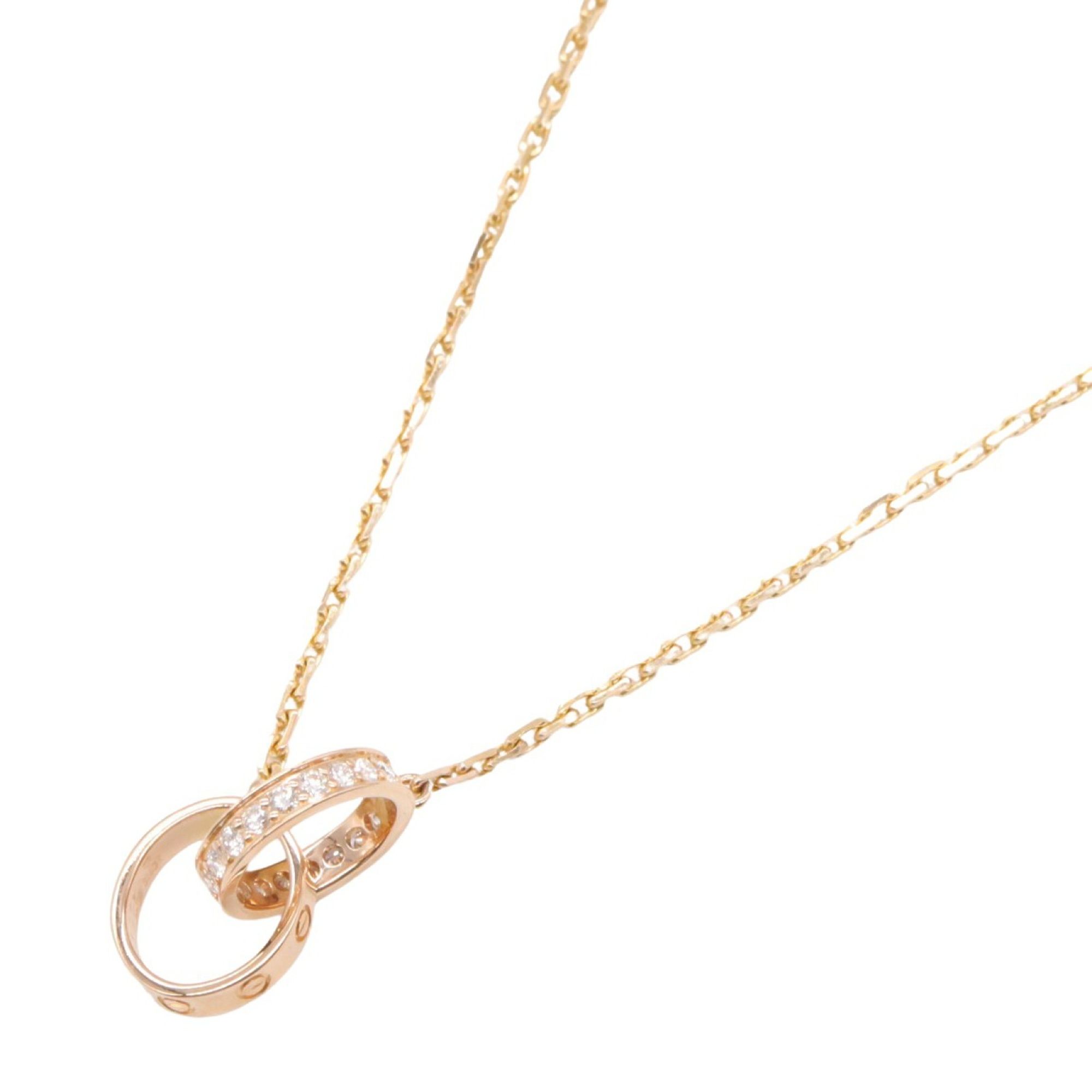 CARTIER Baby Love Diamond Necklace 18KPG (Pink Gold) Ladies Clear
