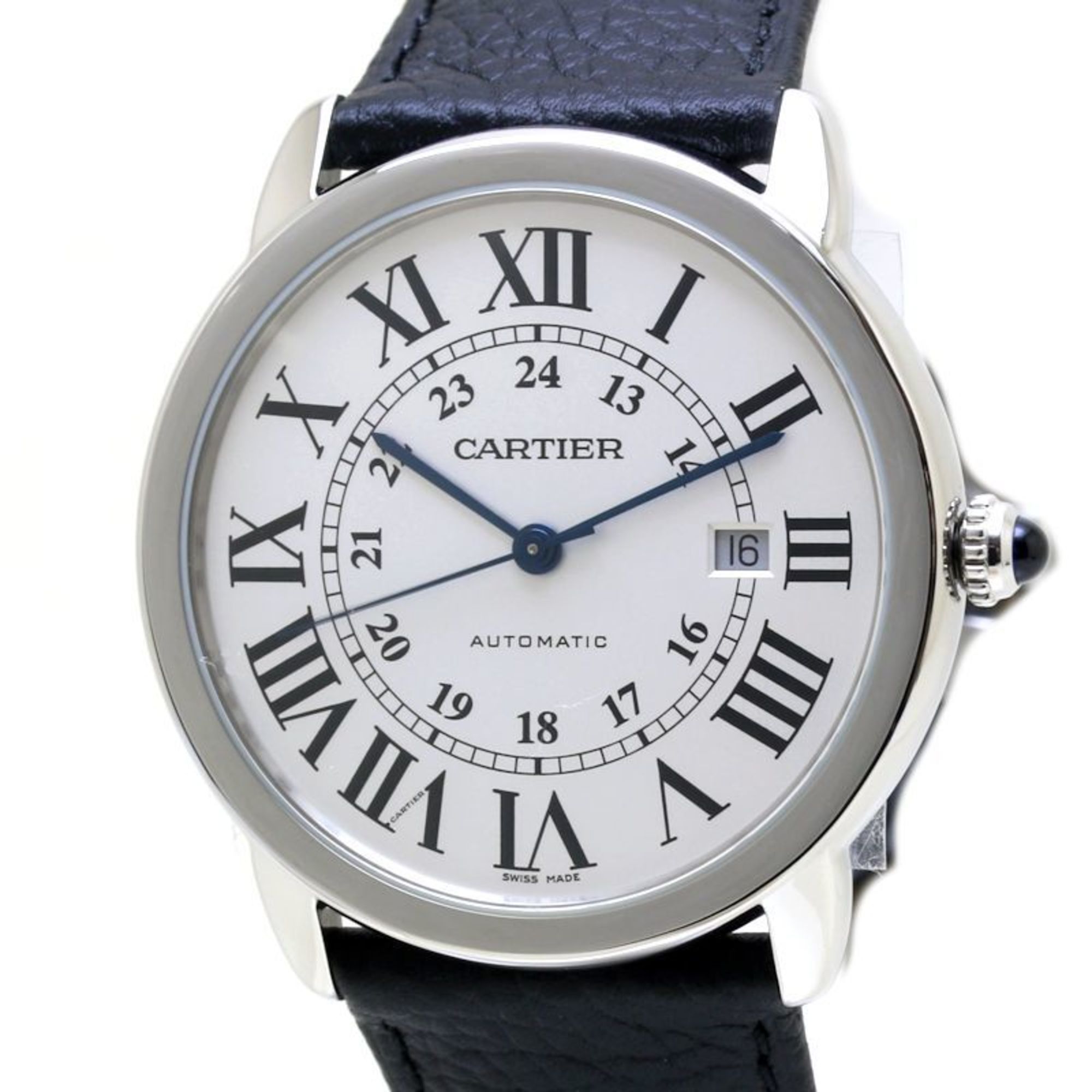 CARTIER Rondo Solo XL Date WSRN0022 Stainless Steel x Leather Men's 39921 Watch