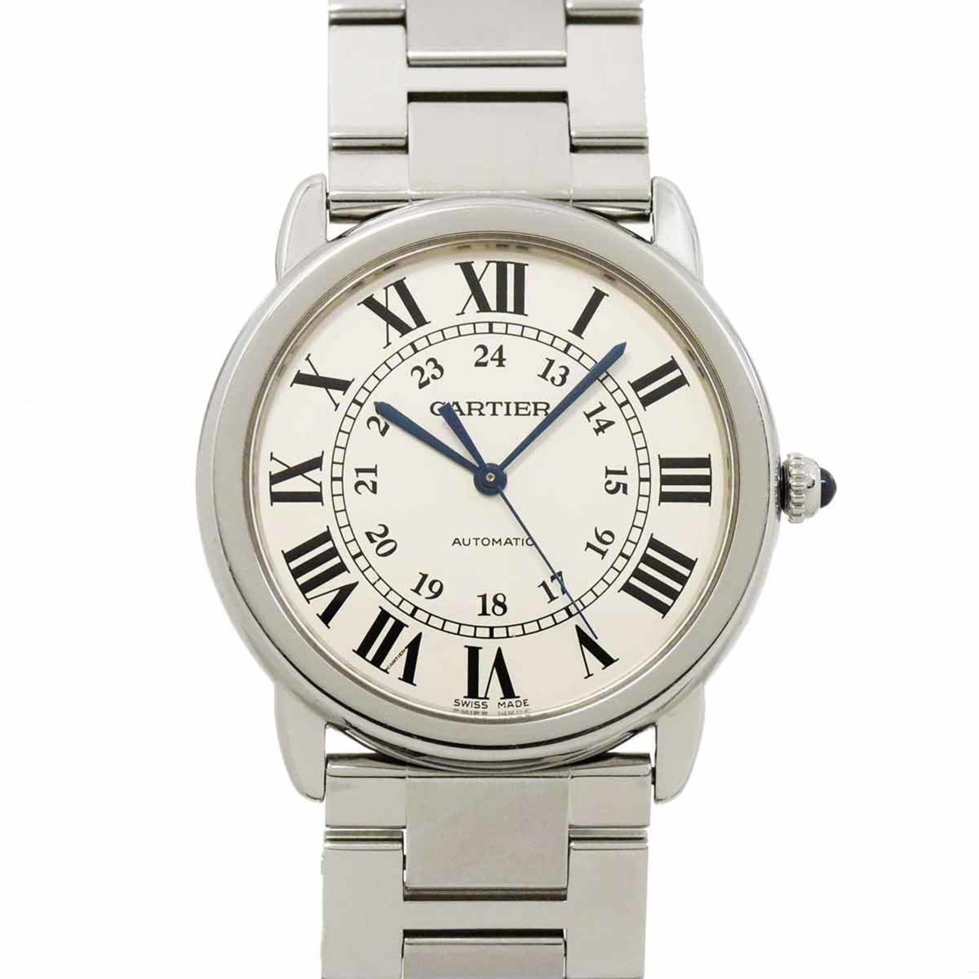 Cartier Rondesolo De MM WSRN0012 Boys' Watch Silver Automatic