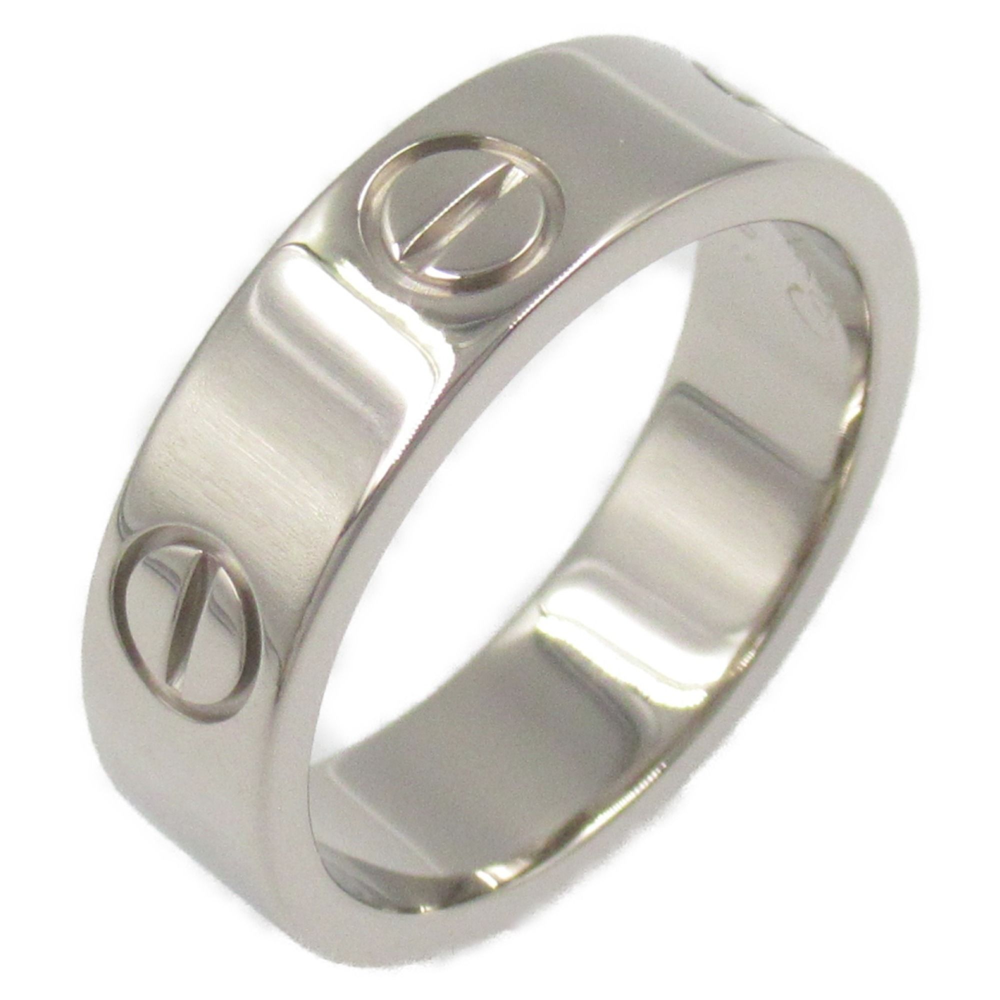 Cartier Love Ring, 18K White Gold, Women's, Silver
