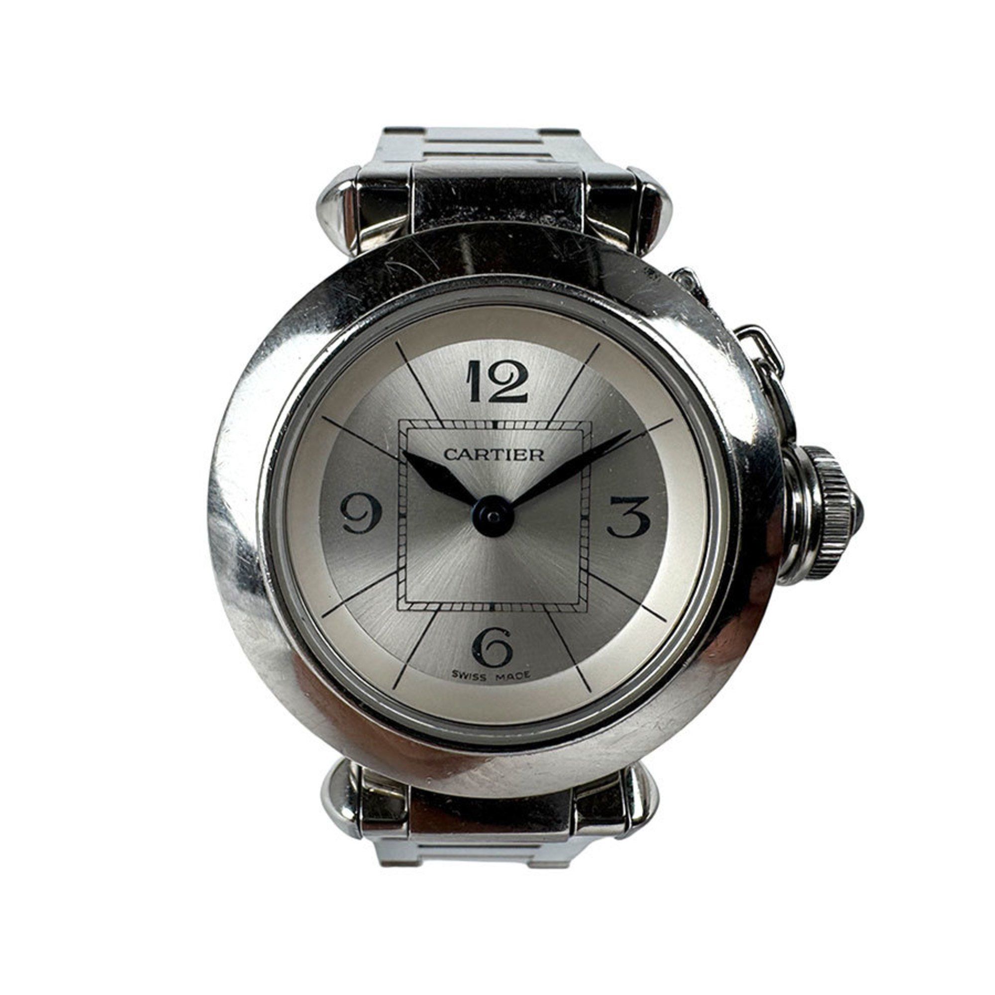 CARTIER Miss Pasha watch, stainless steel, silver, ladies', W3140007, quartz, z3995