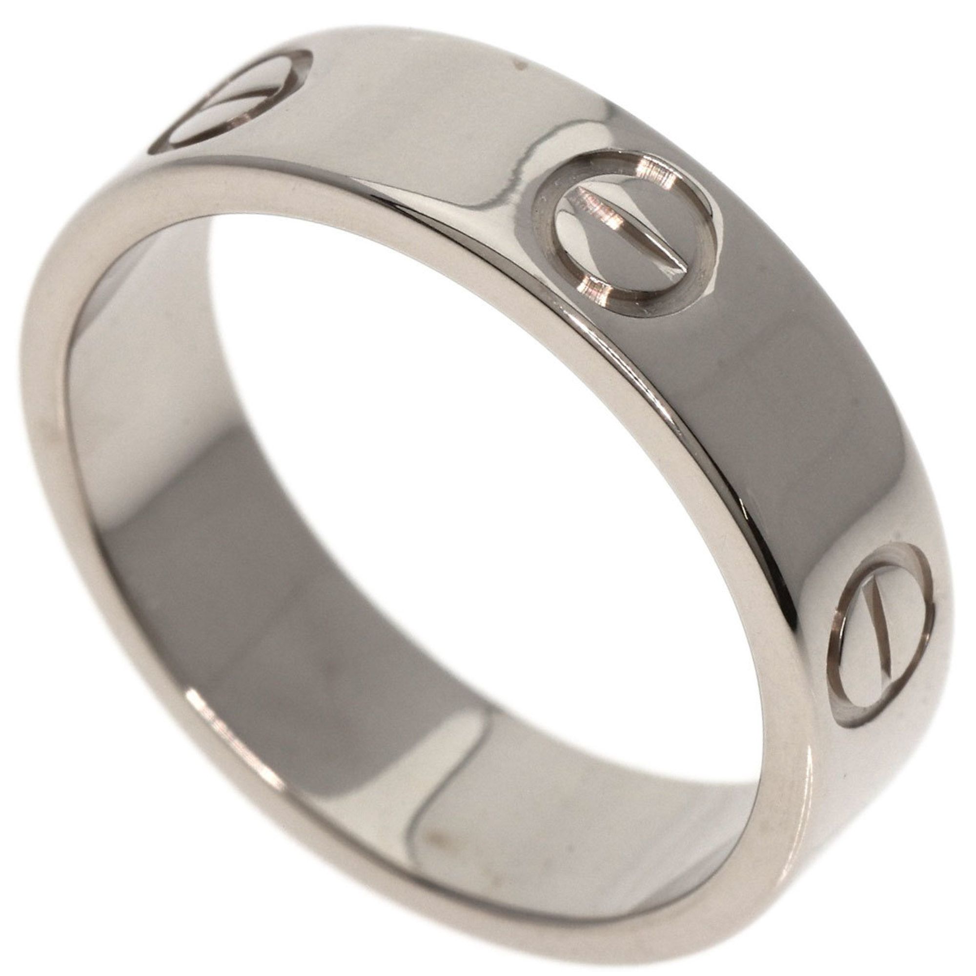 Cartier Love Ring #55 18K White Gold Women's CARTIER