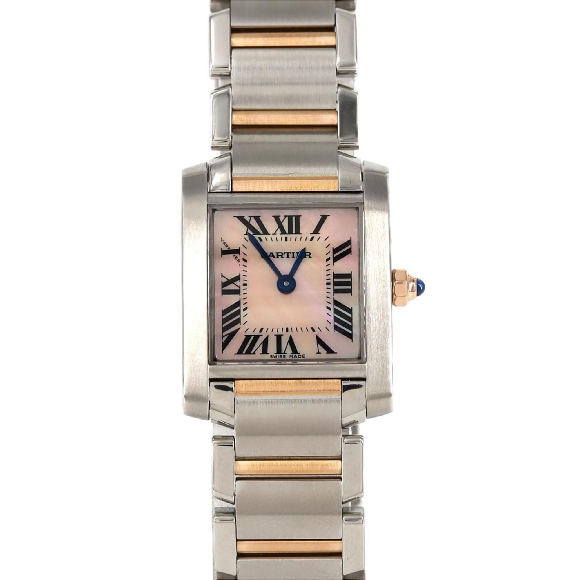 Cartier Tank Francaise SM PG Combi W51027Q4 SSxPG Wristwatch Quartz