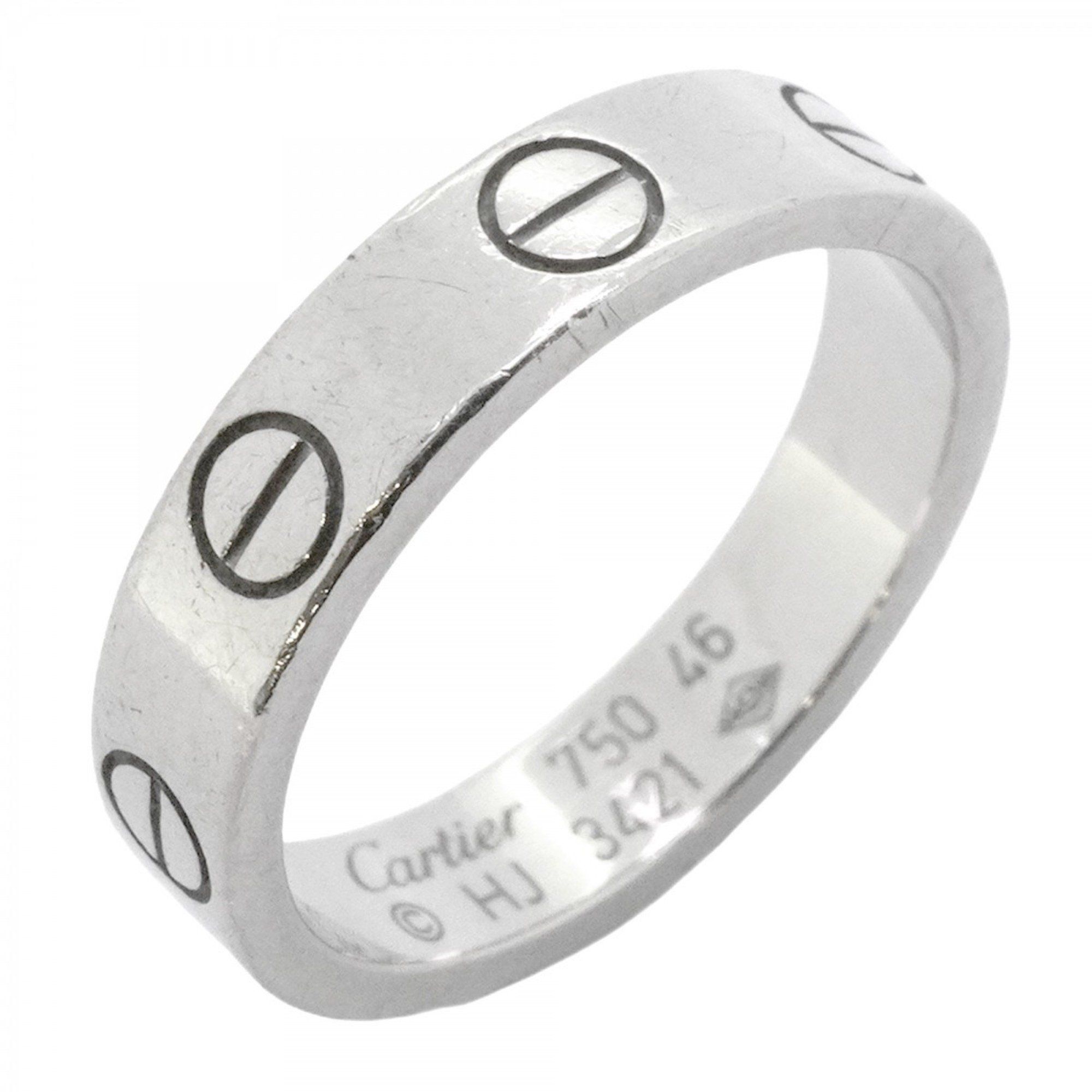 Cartier Ring Mini Love 18KWG White Gold #46 Ladies