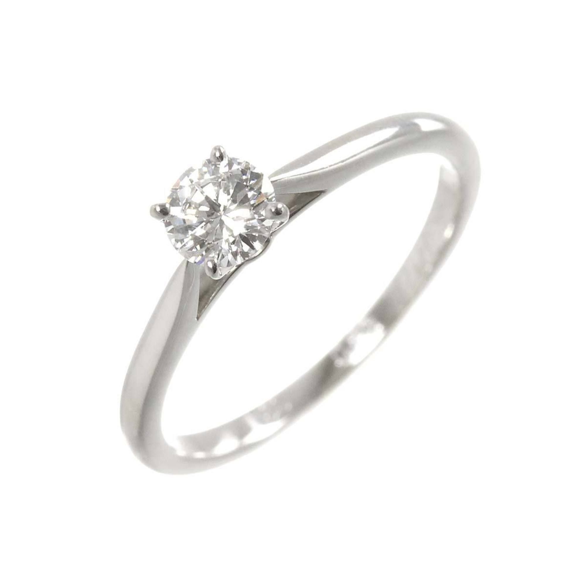 Cartier Solitaire Diamond 0.33ct D VVS1 #50 Ring Pt Platinum