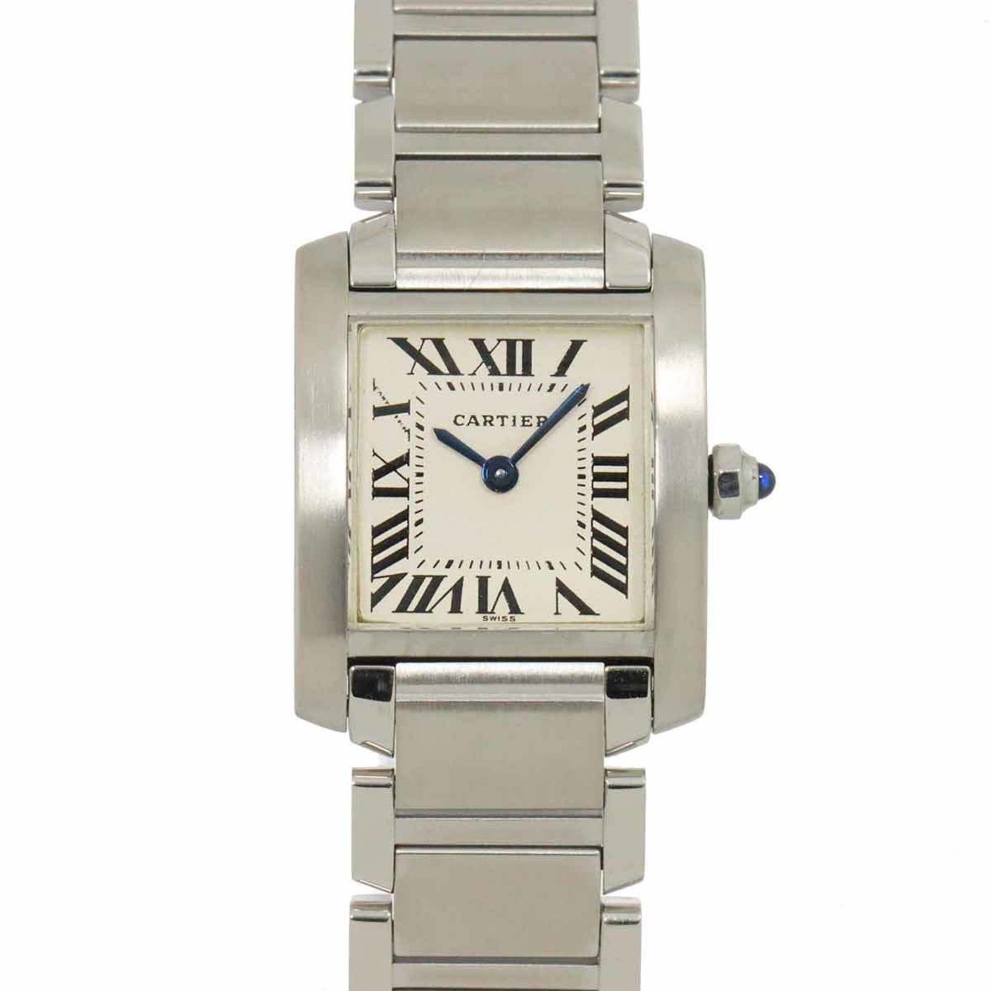 Cartier Tank Francaise SM W51008Q3 Ladies' Watch Ivory Quartz