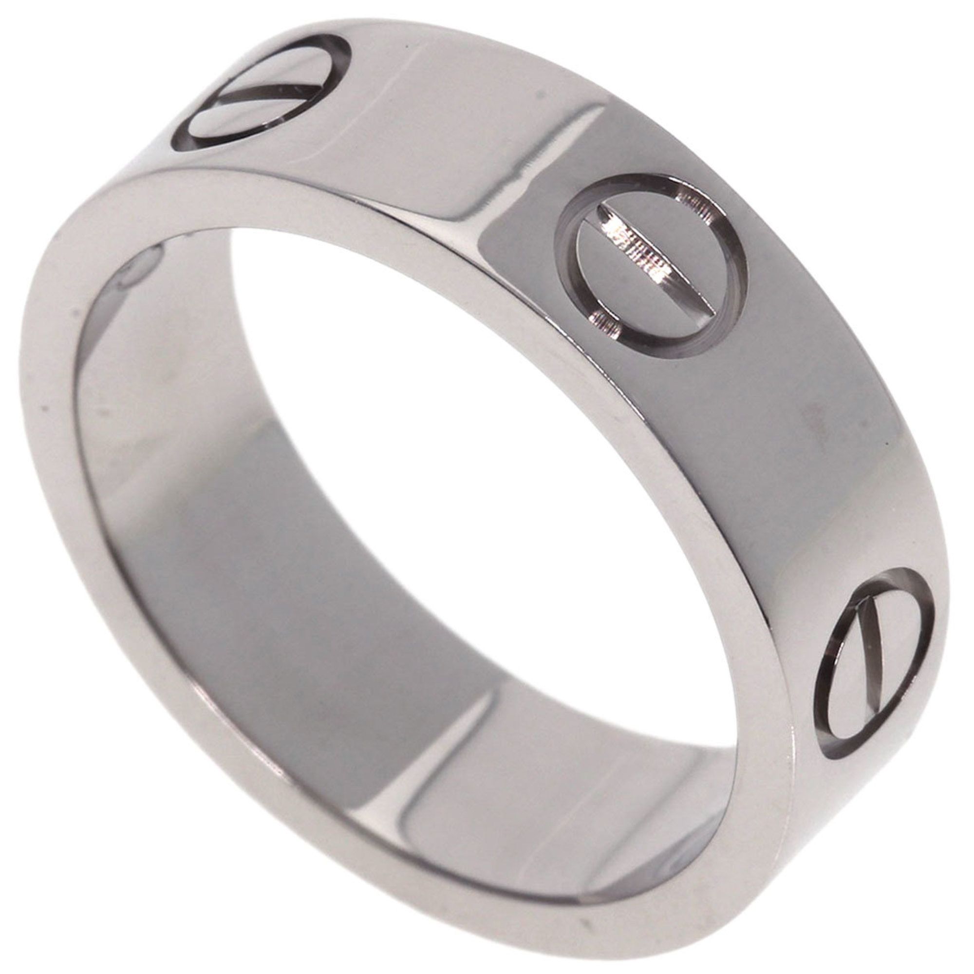 Cartier Love Ring #50 18K White Gold Women's CARTIER