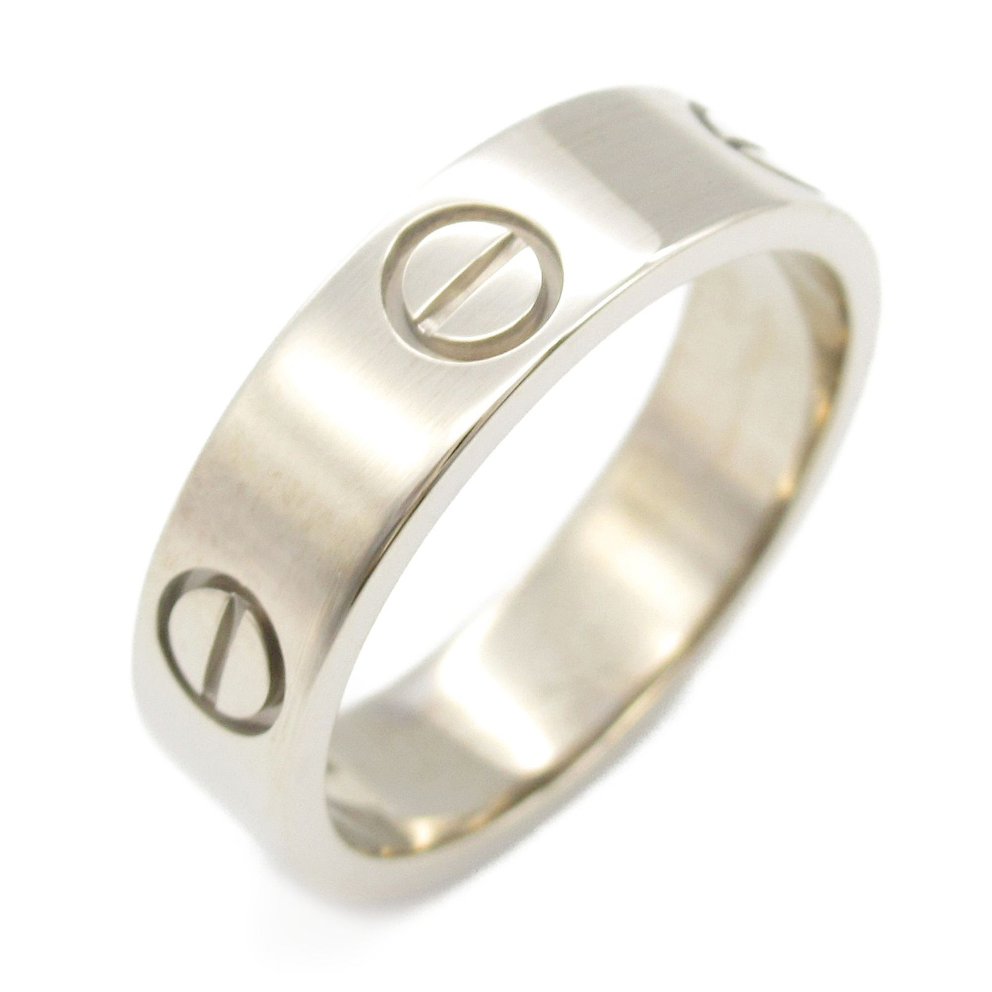 Cartier Love Ring, 18K White Gold, Men's, Women's, Silver