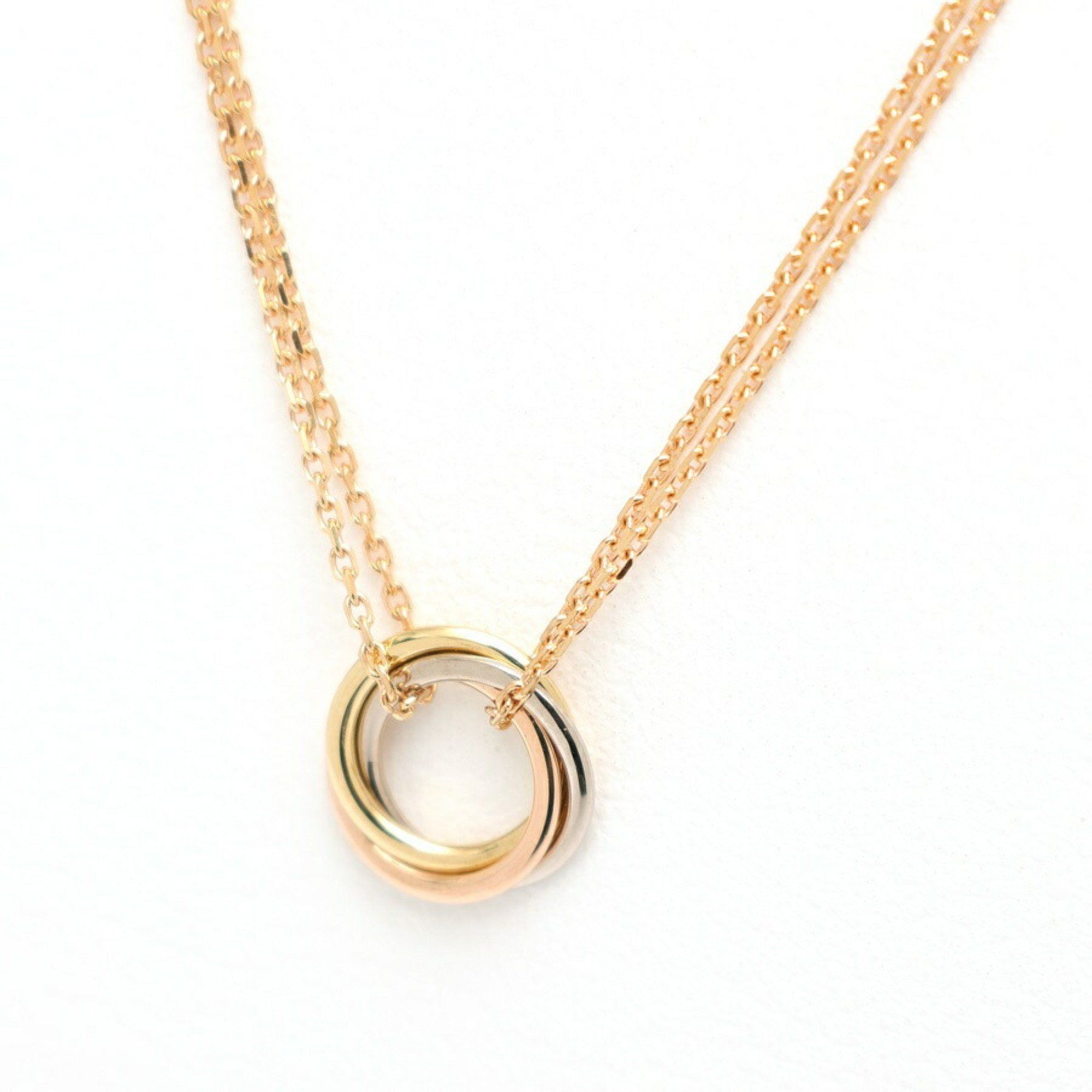 Cartier Trinity Necklace Mini B7224816 K18PG YG WG Three Gold L-157514