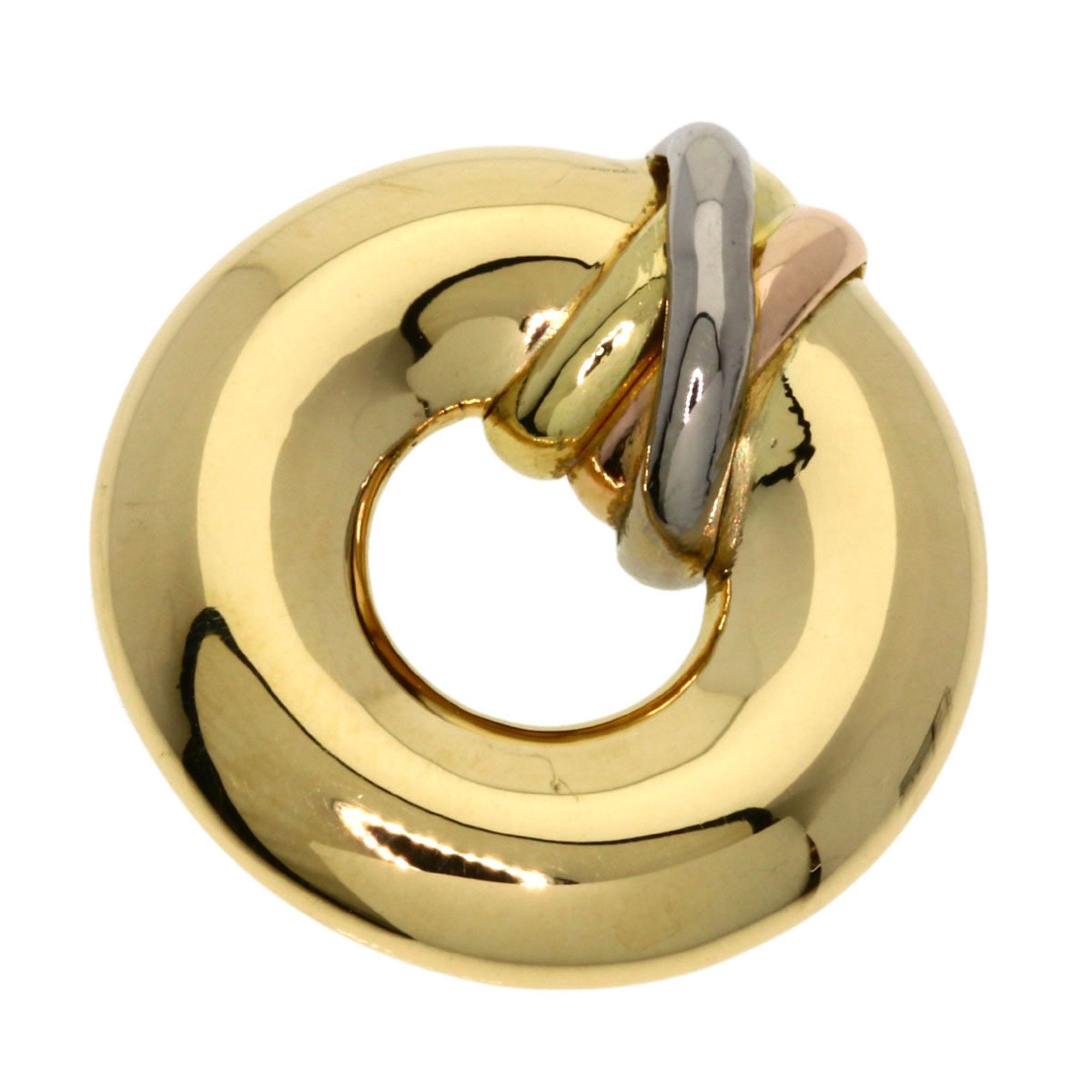 Cartier Trinity Circle Pendant Top 18K Yellow Gold K18WG K18PG Women's CARTIER