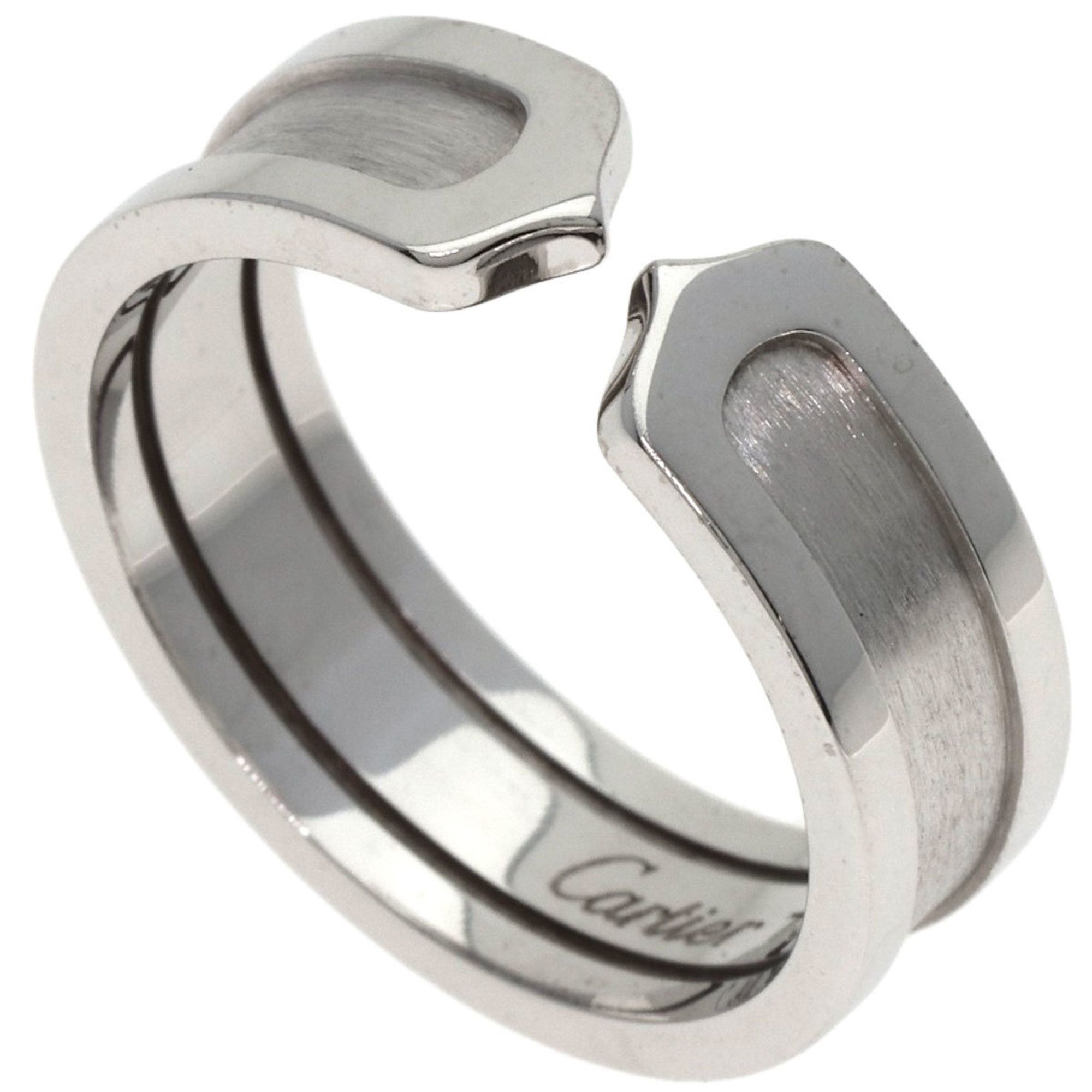 Cartier C2 Ring SM #57 18K White Gold Women's CARTIER