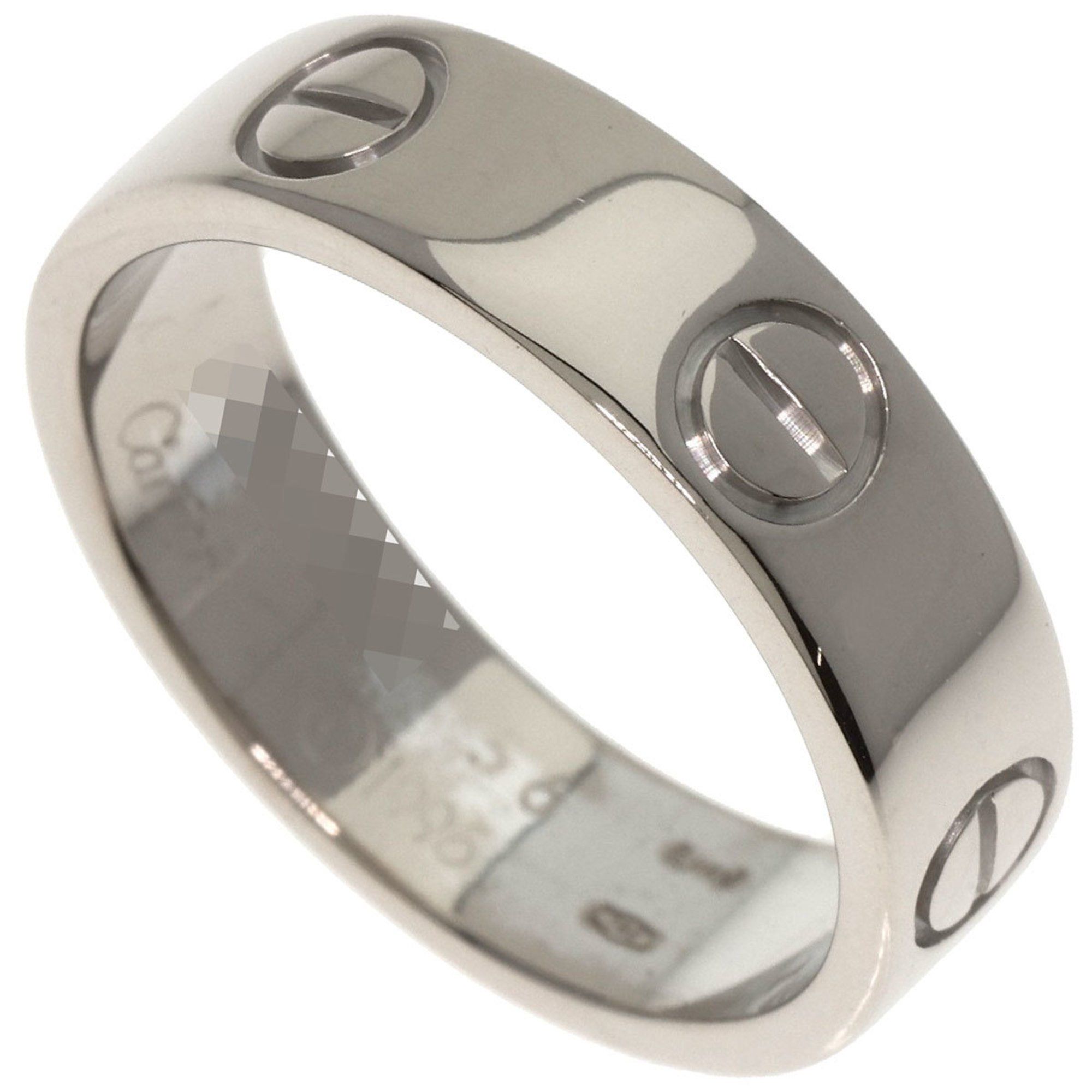 Cartier Love Ring #56 18K White Gold Women's CARTIER