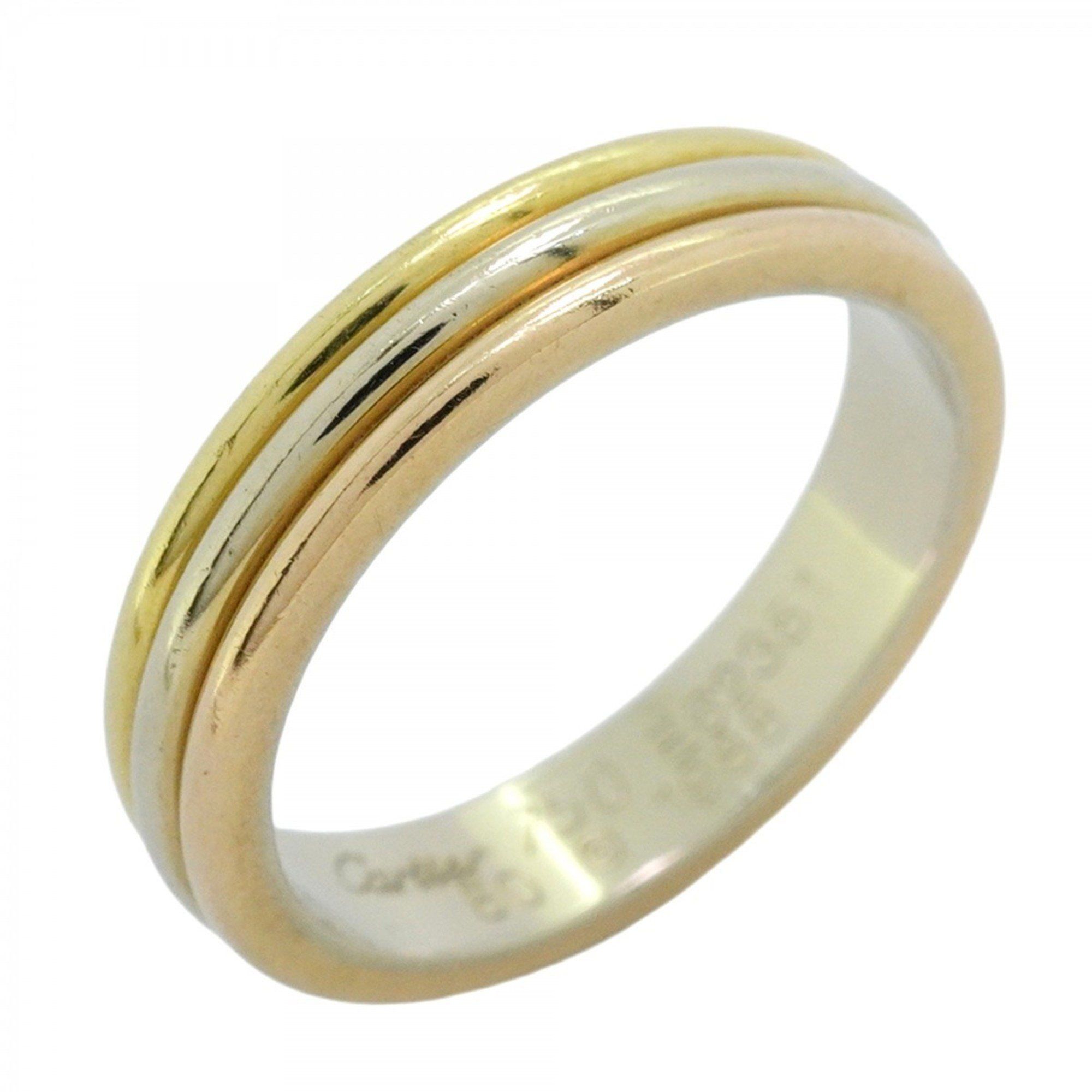 Cartier Ring Trinity Wedding 18KYG Yellow Gold 18KWG White 18KPG Pink #50 Ladies