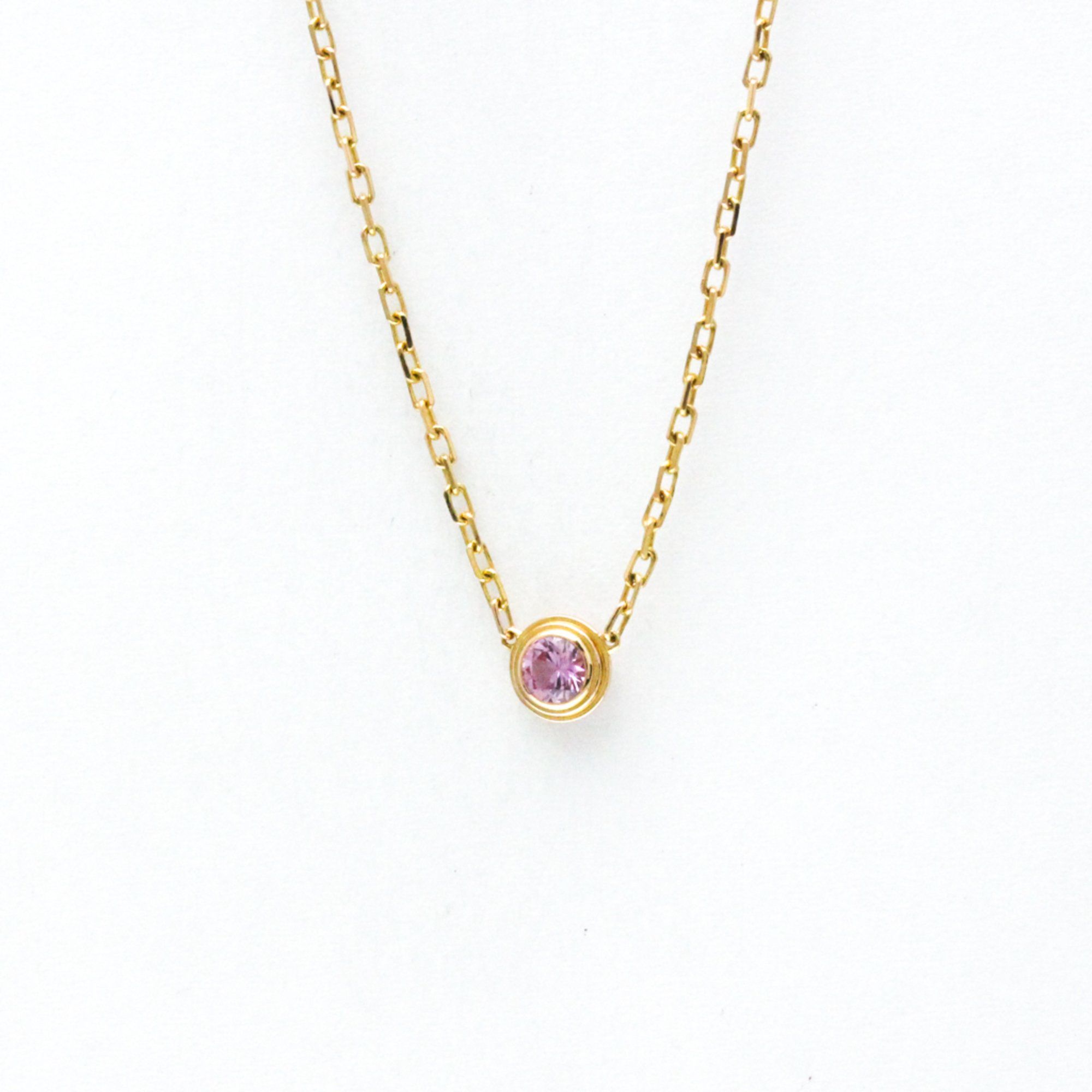 Cartier D'Amour Pink Sapphire Necklace Pink Gold (18K) Sapphire Women,Men Fashion Pendant Necklace (