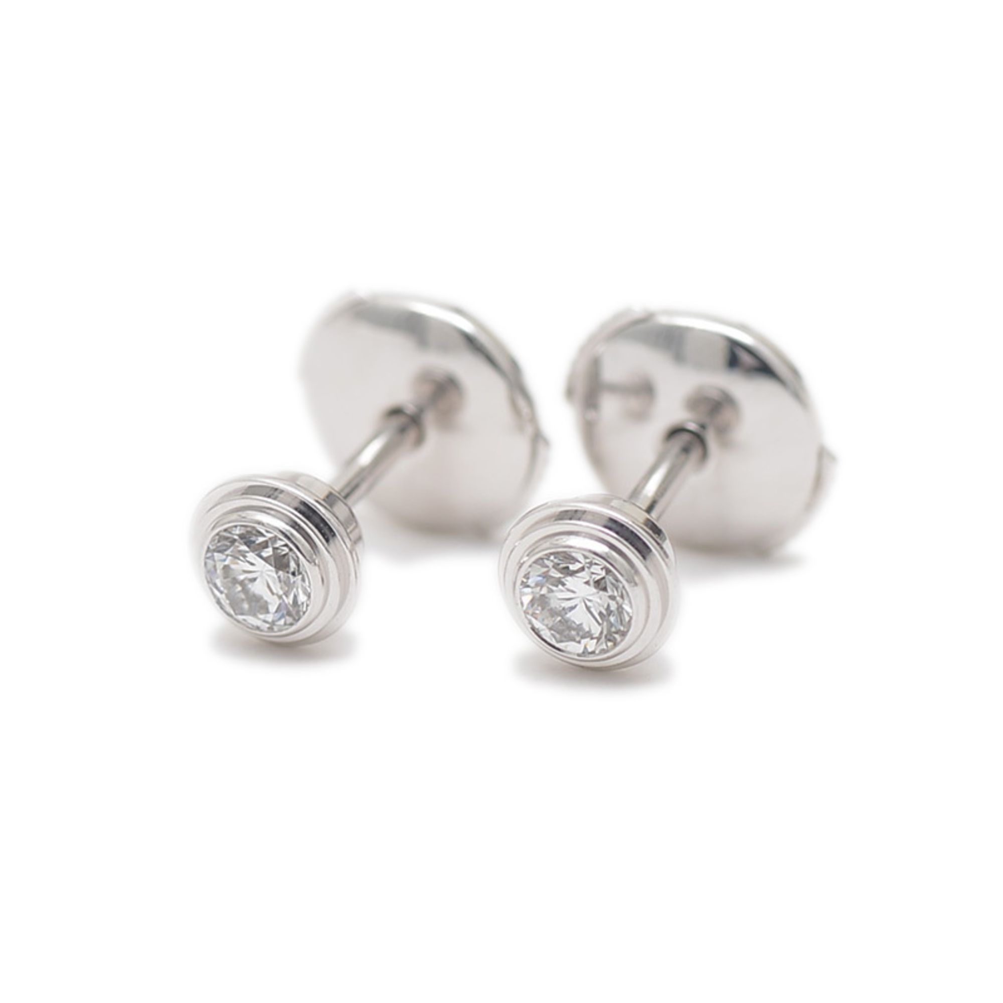 Cartier D'Amour Earrings K18WG Diamond CRB8041400
