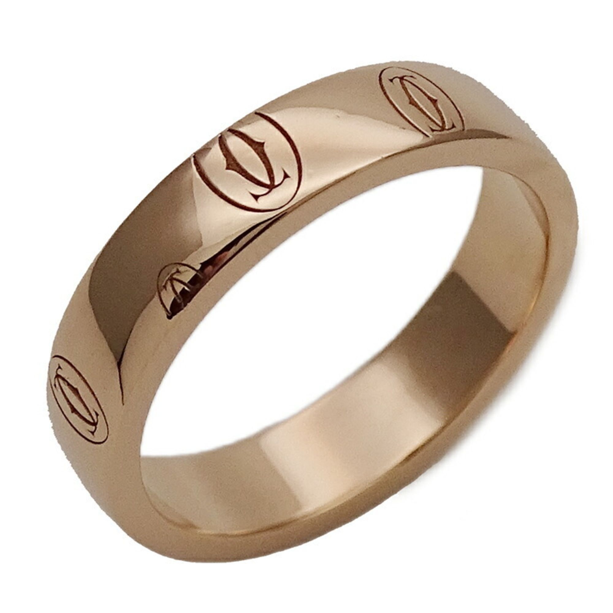 Cartier Ring for Women, 750PG Happy Birthday, Pink Gold, #49, Size 9, B4051149, Polished