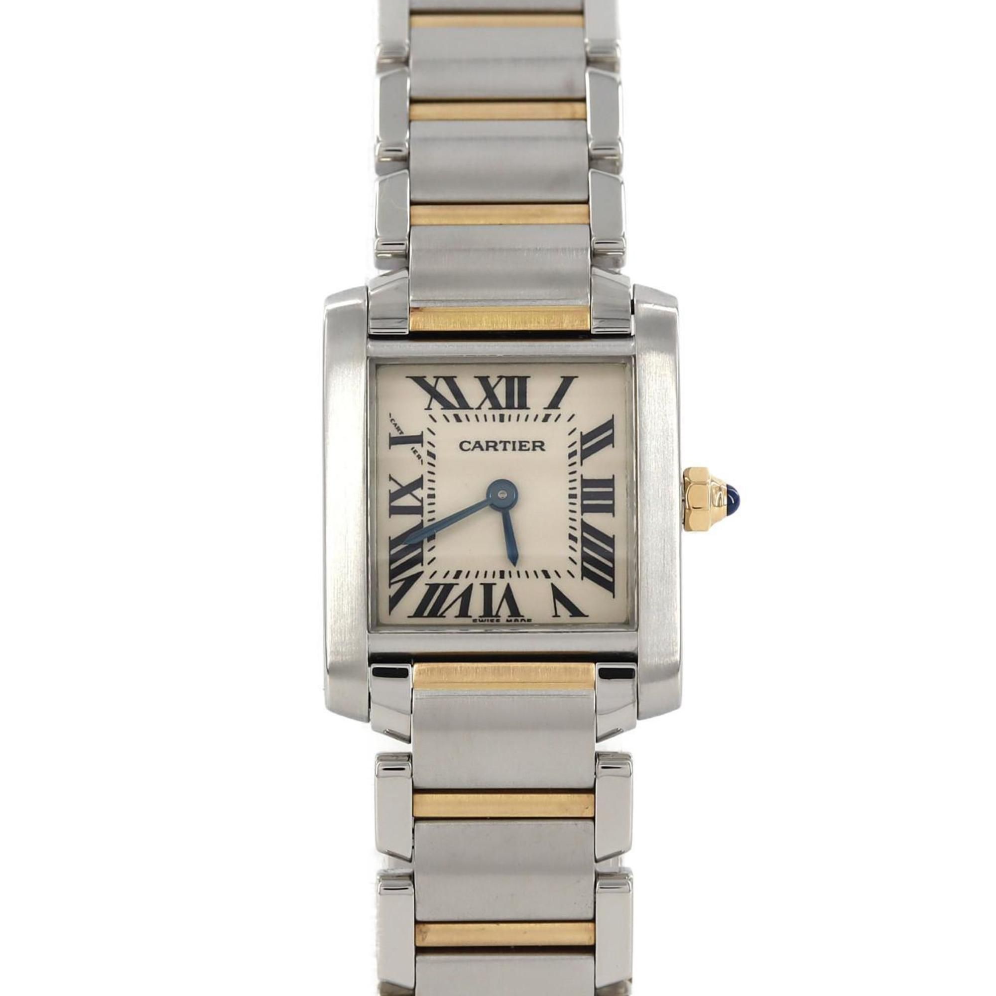 Cartier Tank Francaise SM Combi W51007Q4 SSxYG Wristwatch Quartz