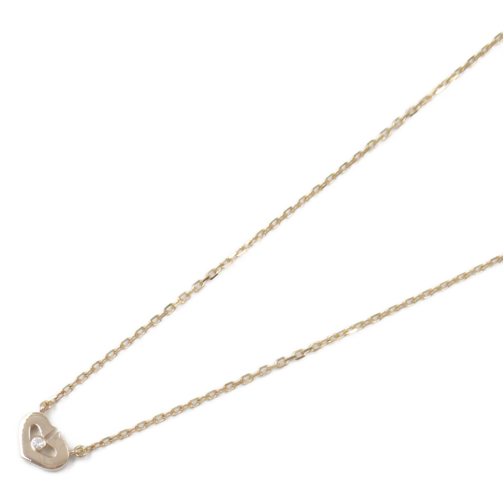 Cartier C Heart Necklace 18KPG (pink gold) Diamond Ladies Clear B3040400