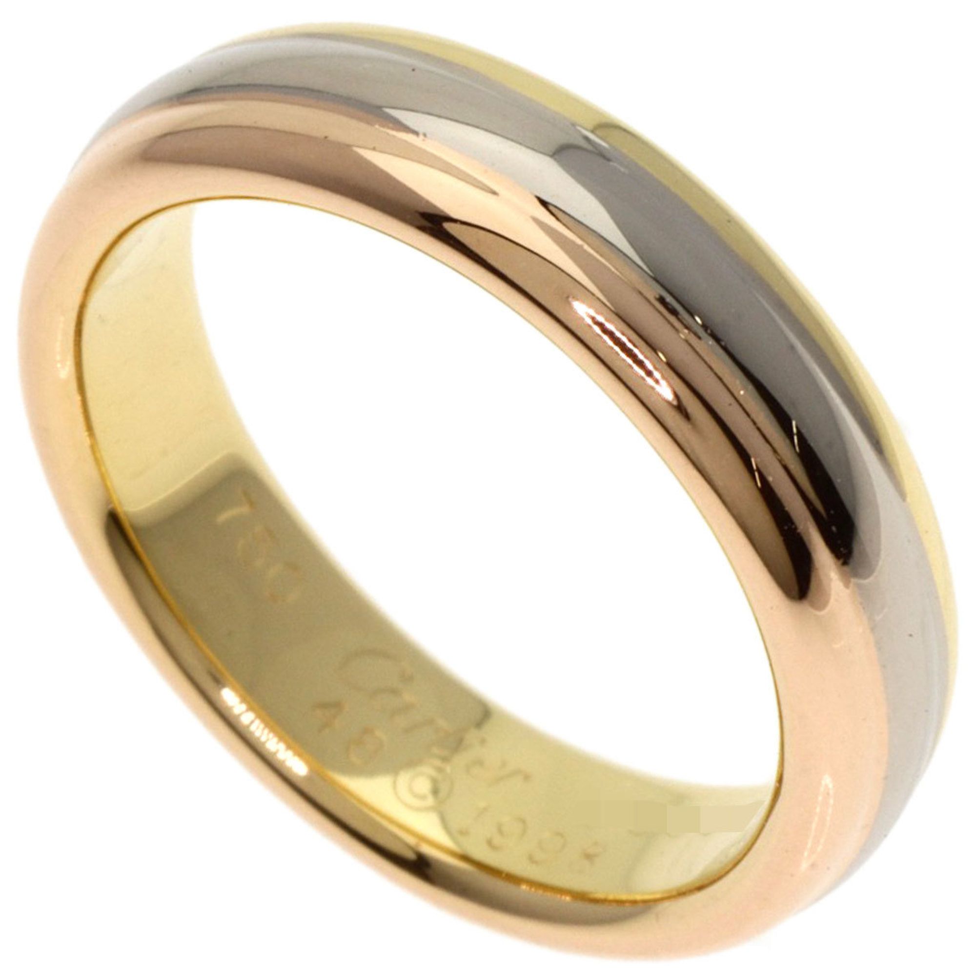 Cartier Three Color #48 Ring 18K Yellow Gold K18WG K18PG Women's CARTIER