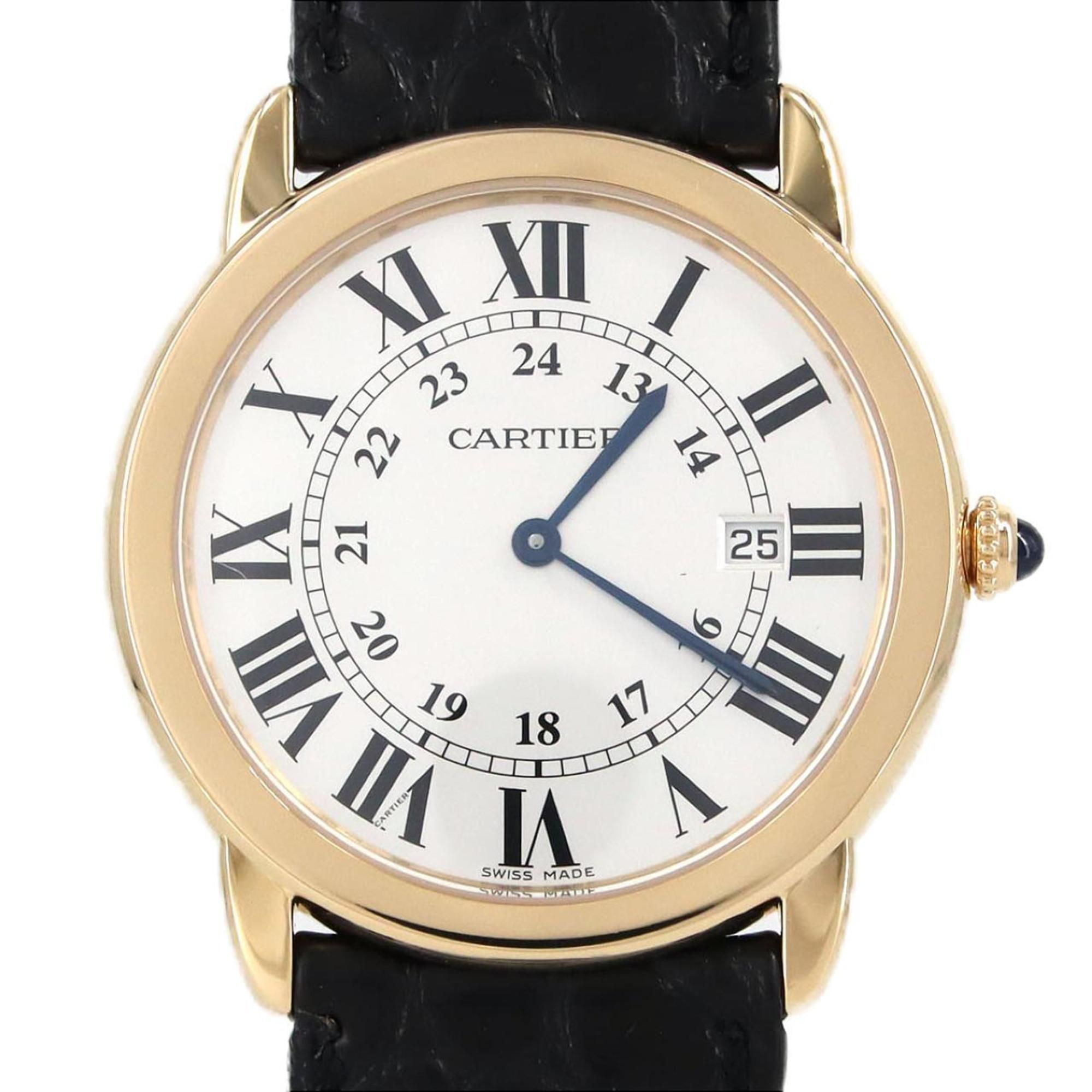 Cartier Rondo Solo LM SSxYG W6700455 Quartz Watch