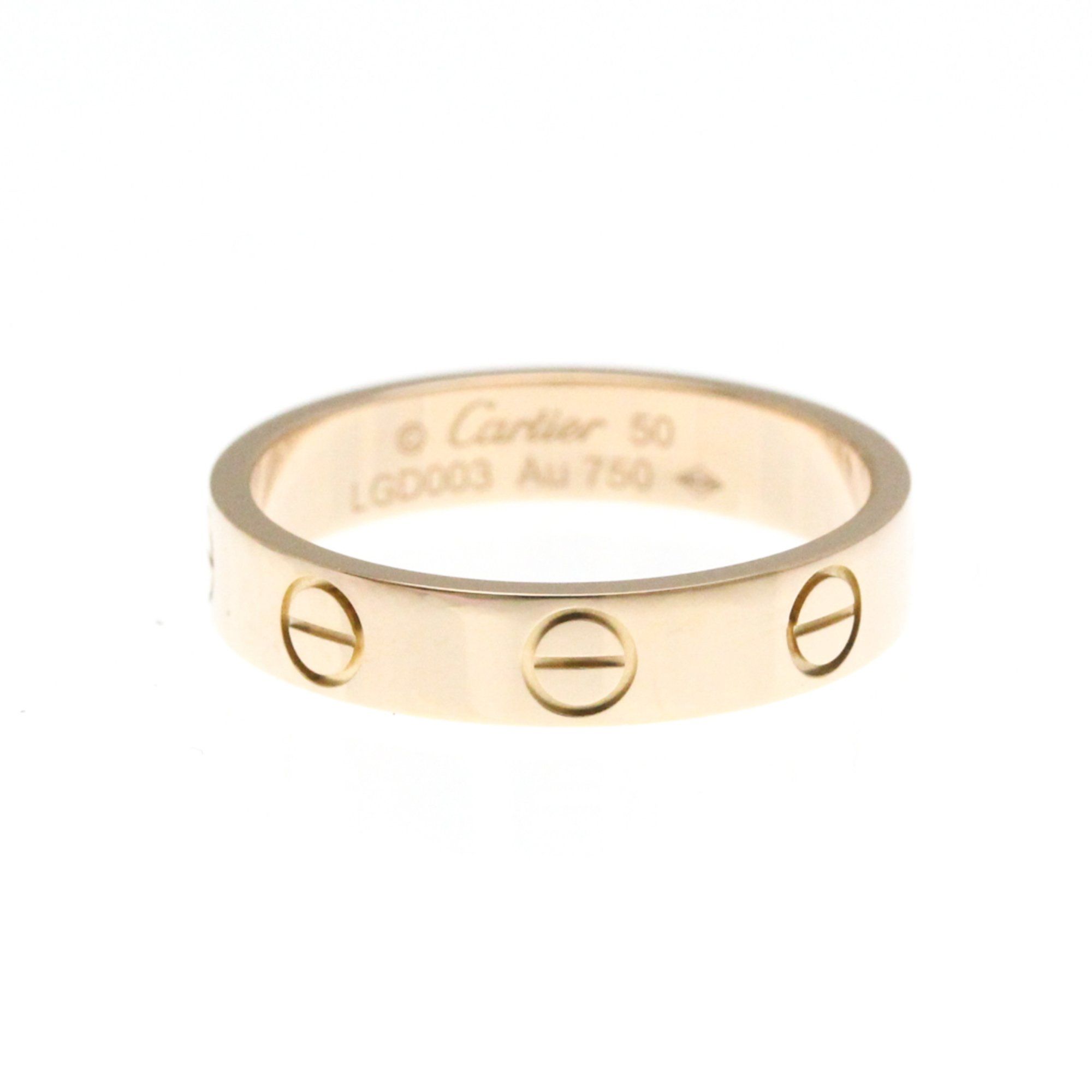 Cartier Mini Love Ring B4085250 Pink Gold (18K) Fashion No Stone Band Ring Pink Gold