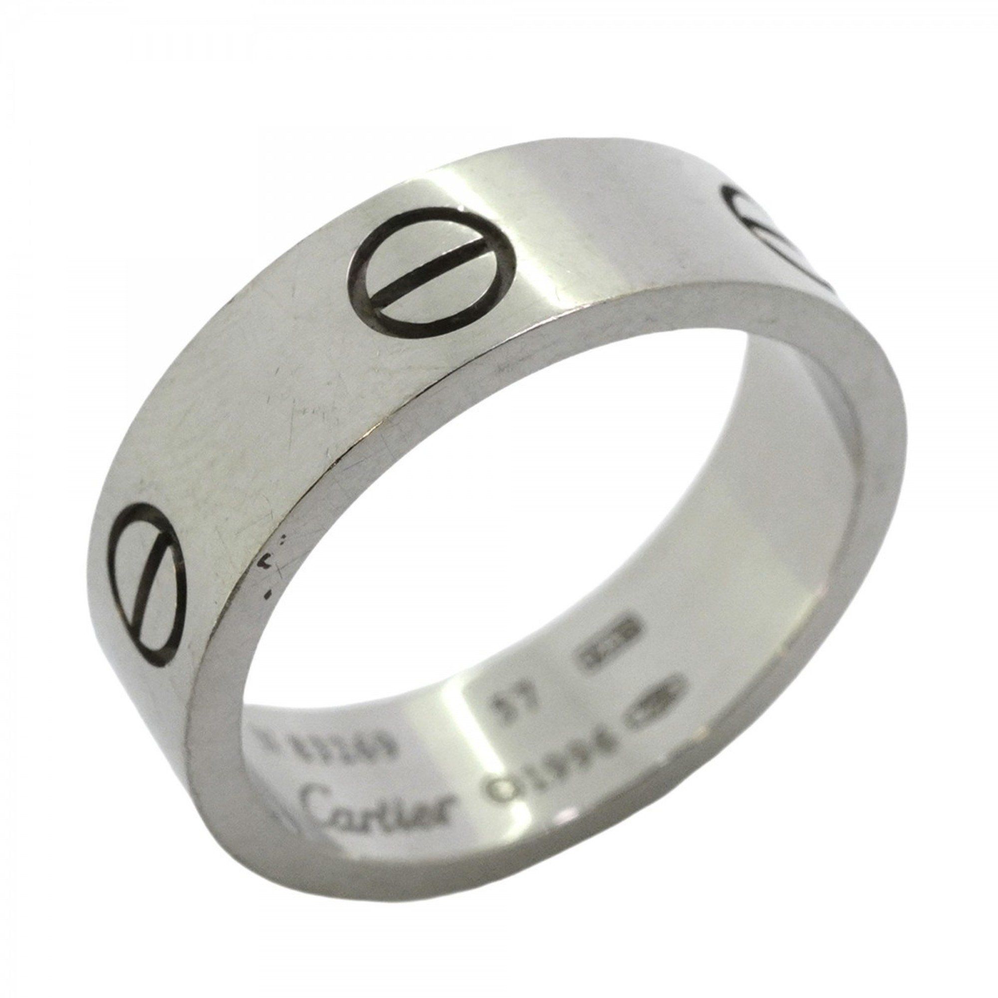 Cartier Ring Love 18KWG White Gold #57 Ladies
