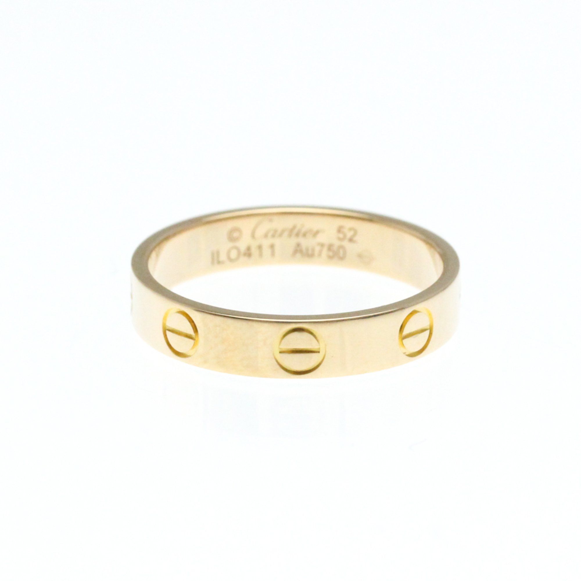 Cartier Mini Love Ring Pink Gold (18K) Fashion No Stone Band Ring Pink Gold